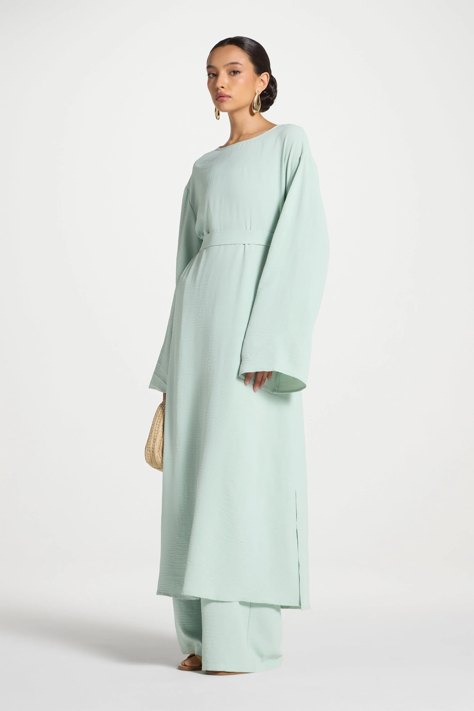 Safina Side Slit Tunic - Mint - Image 3