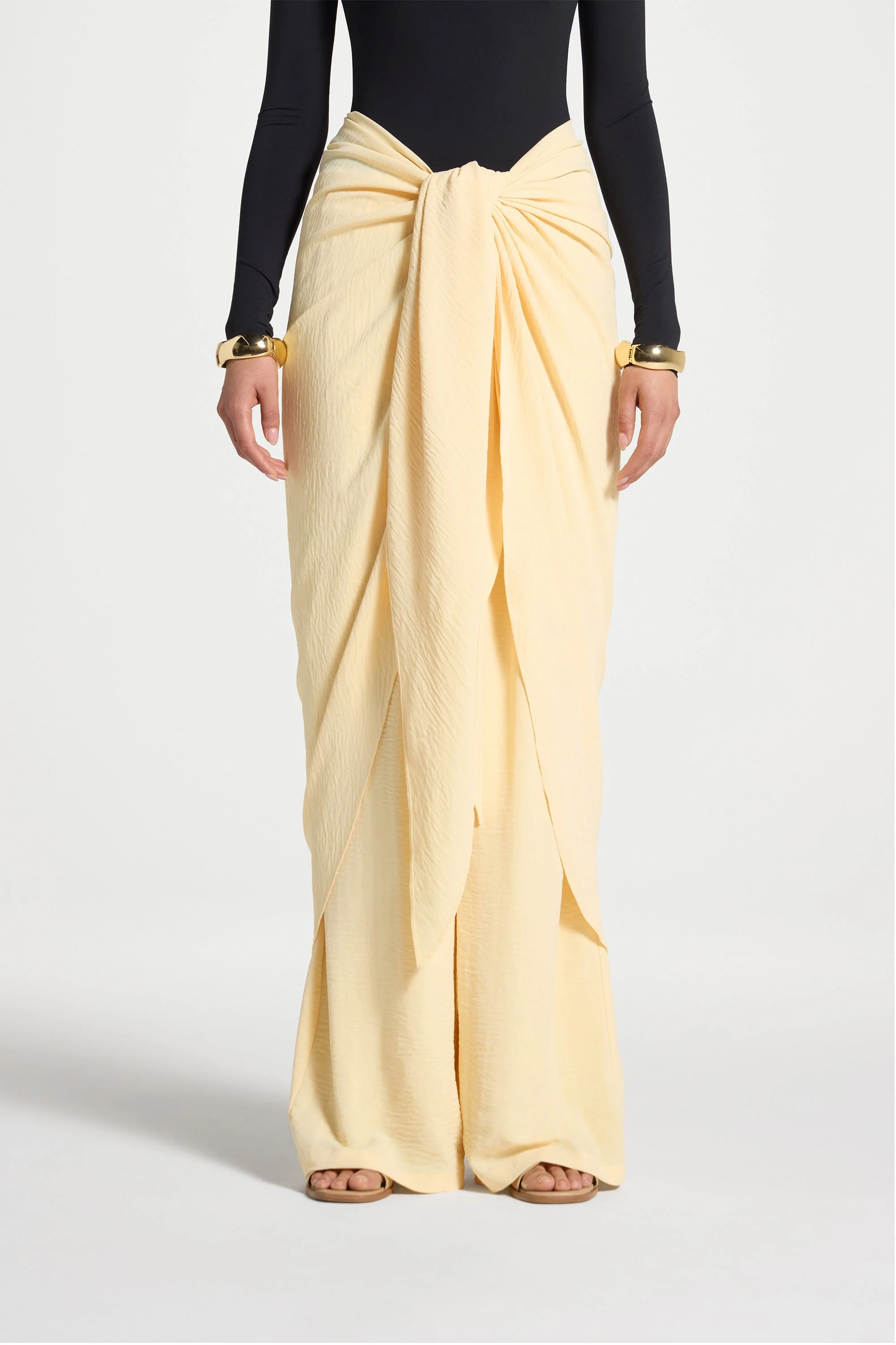 Safina Wrap Sarong & Pants Set - Butter - Image 3