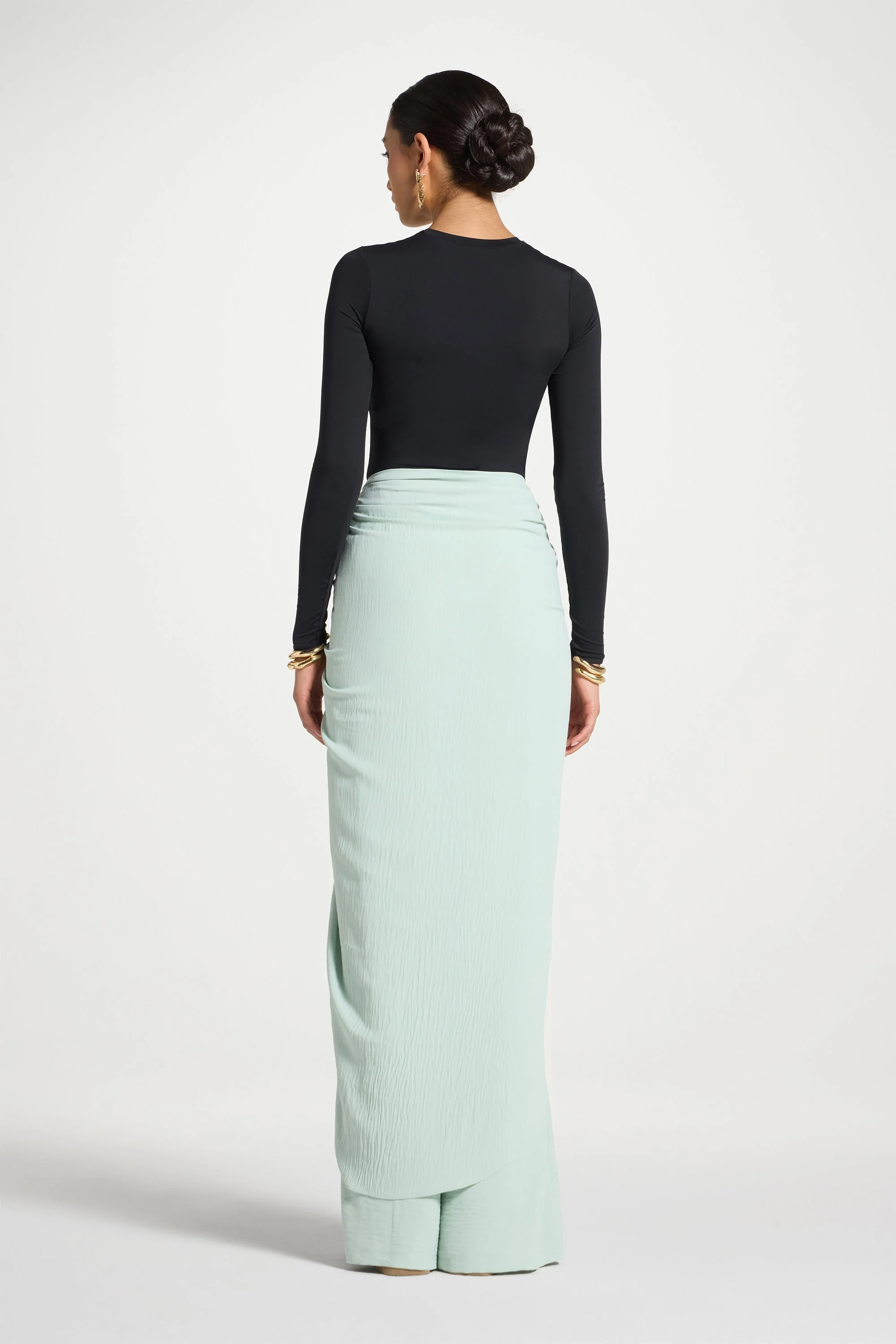 Safina Wrap Sarong & Pants Set - Mint - Image 5