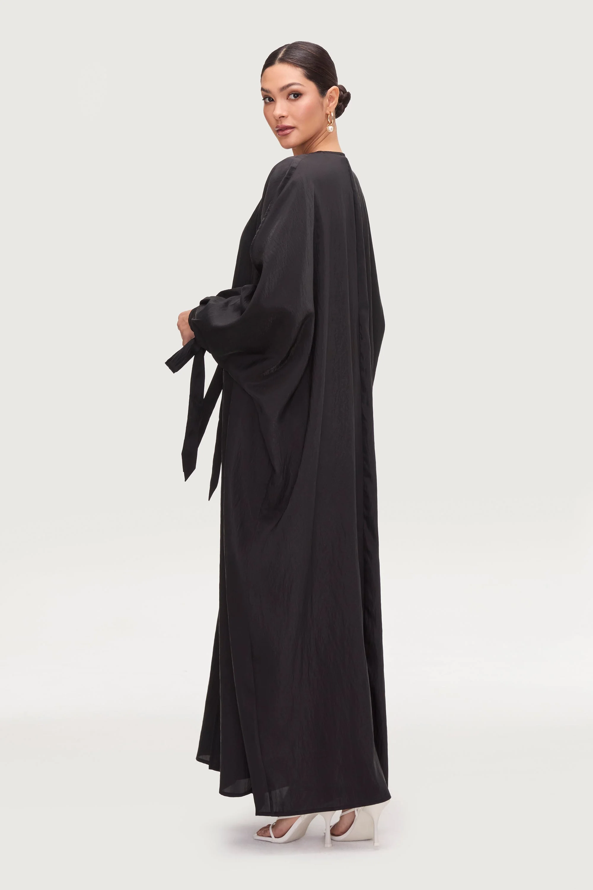Safiyah Open Abaya - Black - Image 6
