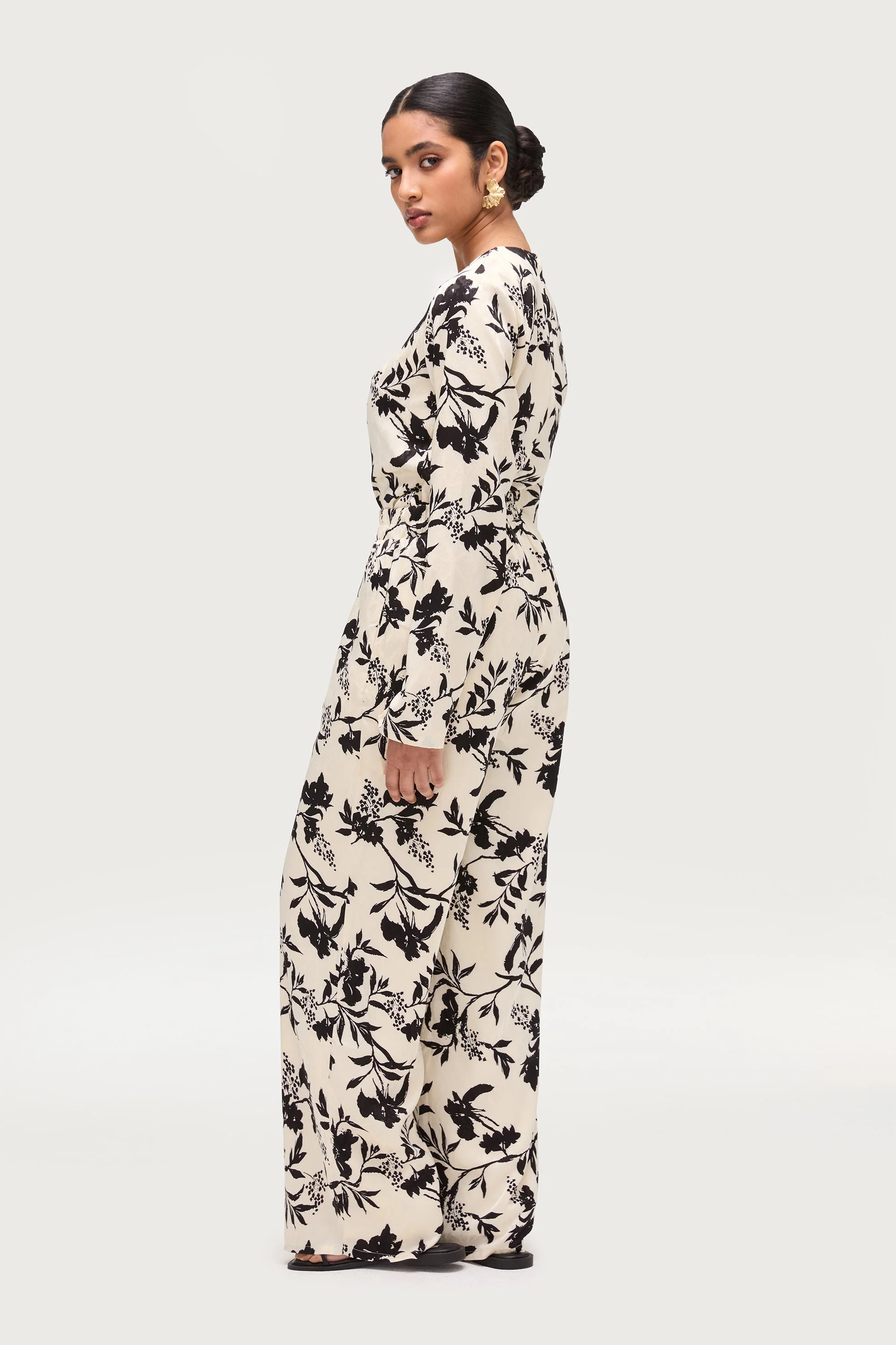 Sana Wide Leg Pants - Floral Print - Image 4
