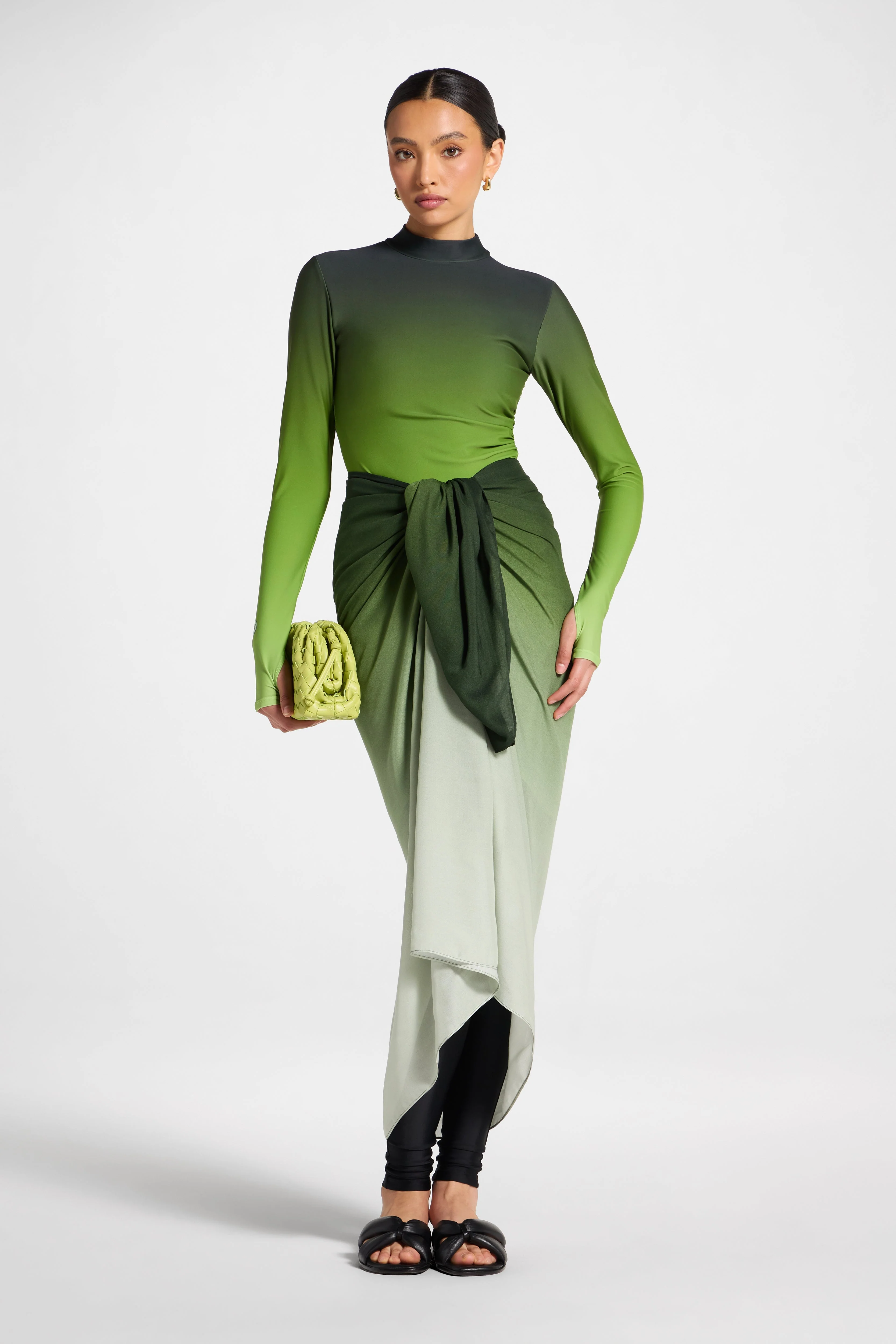 Sarong Scarf Cover Up - Marine Ombre - Image 4
