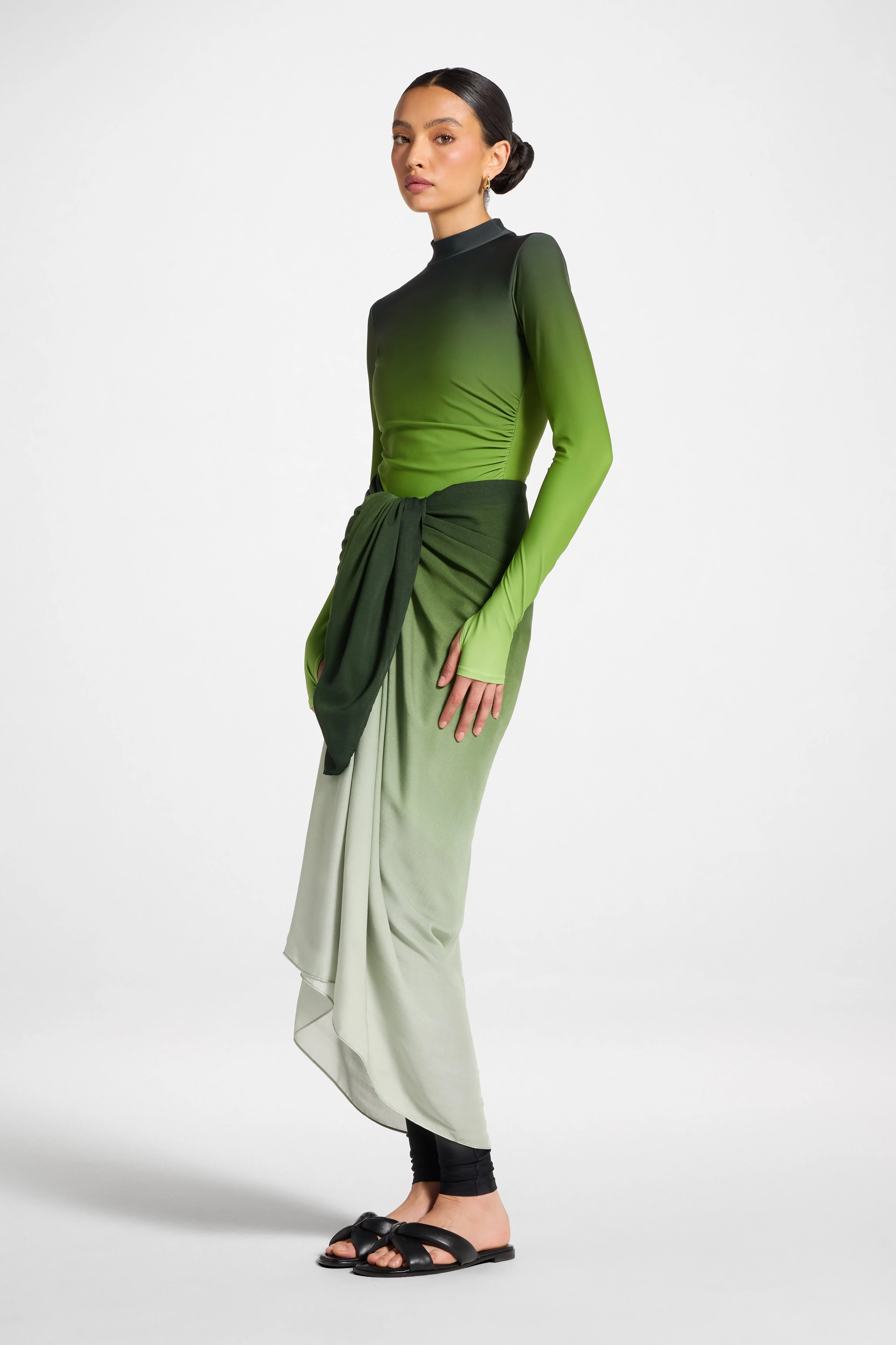 Sarong Scarf Cover Up - Marine Ombre - Image 5