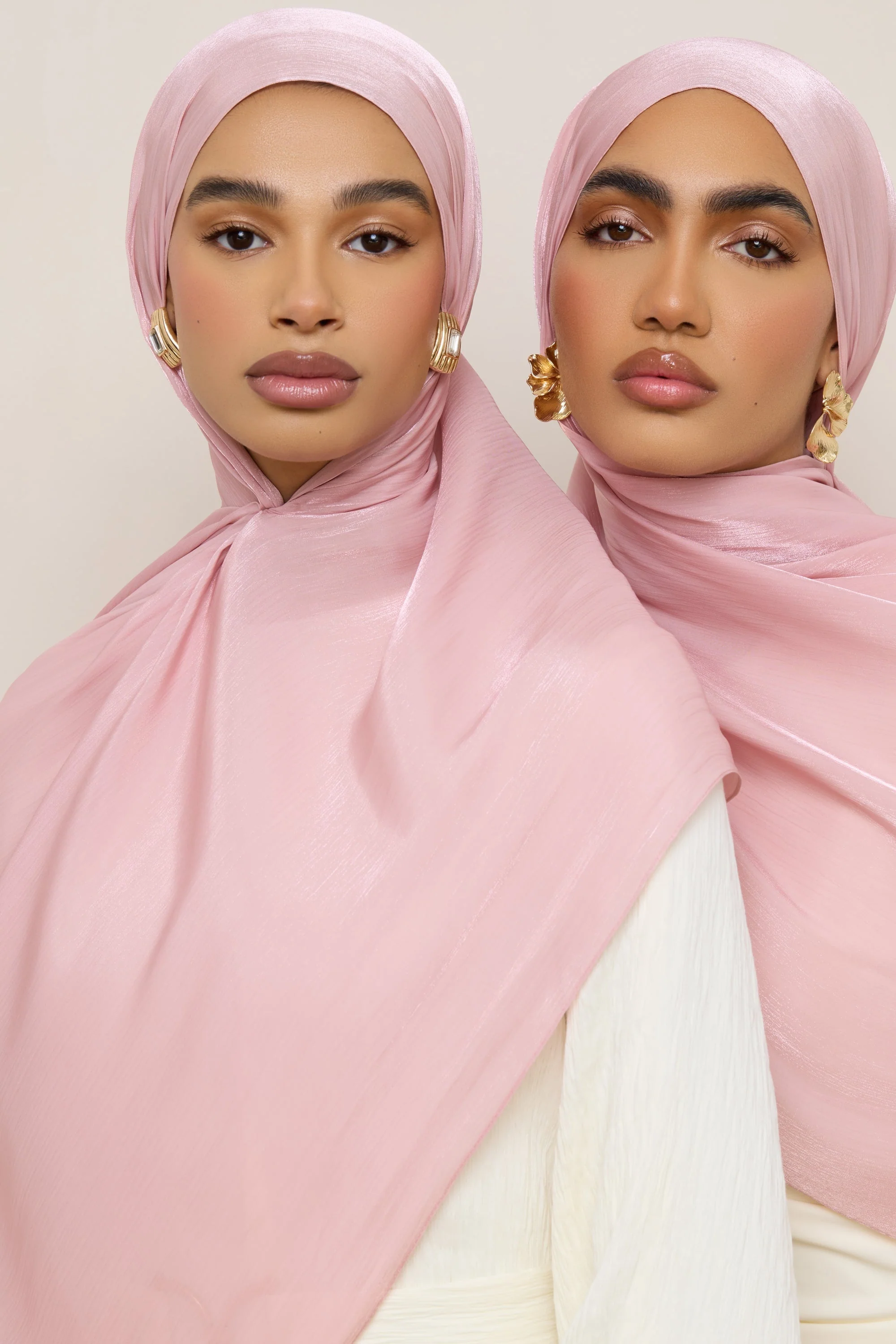 Shimmer Chiffon Hijab - Pink - Image 3