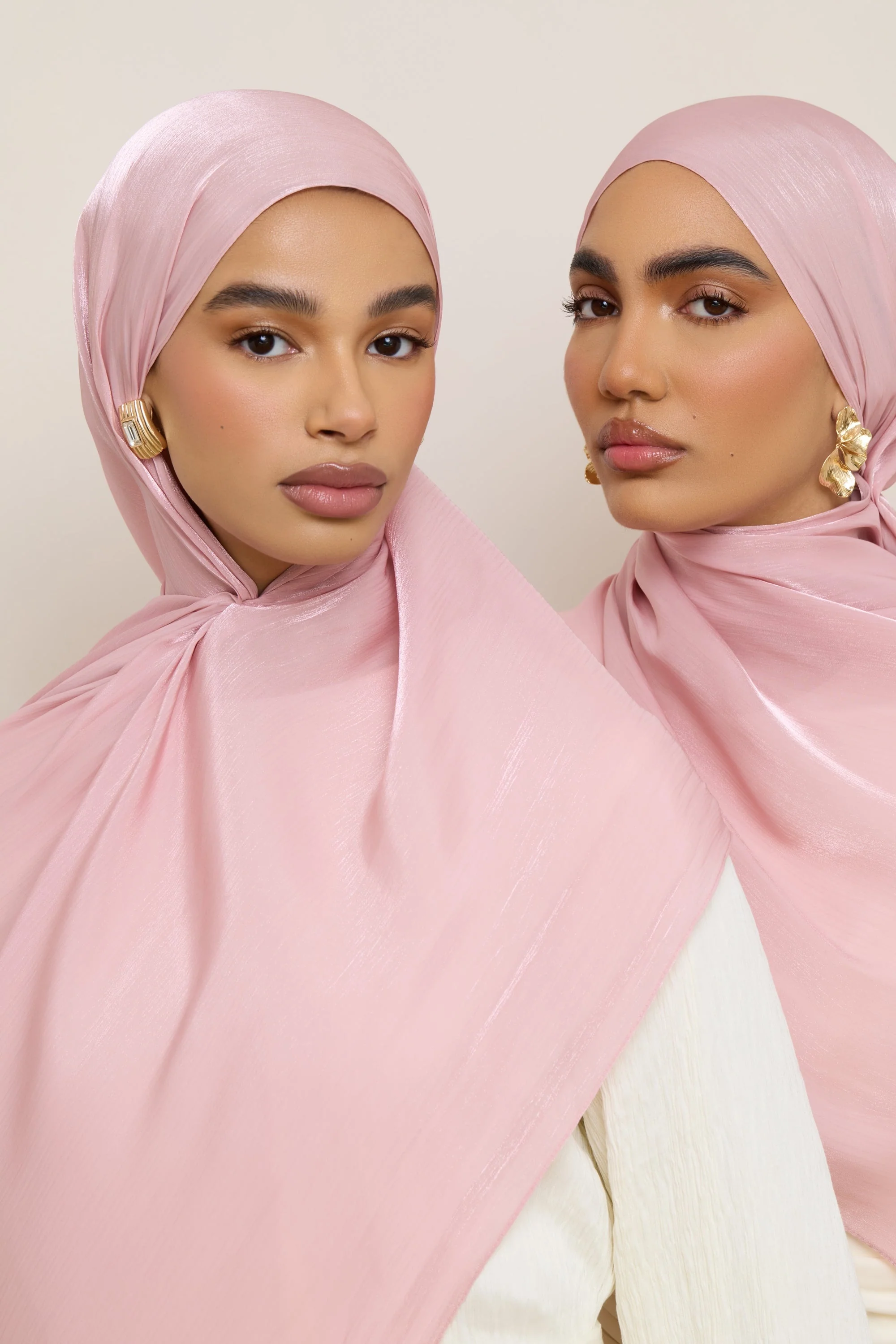 Shimmer Chiffon Hijab - Pink - Image 6