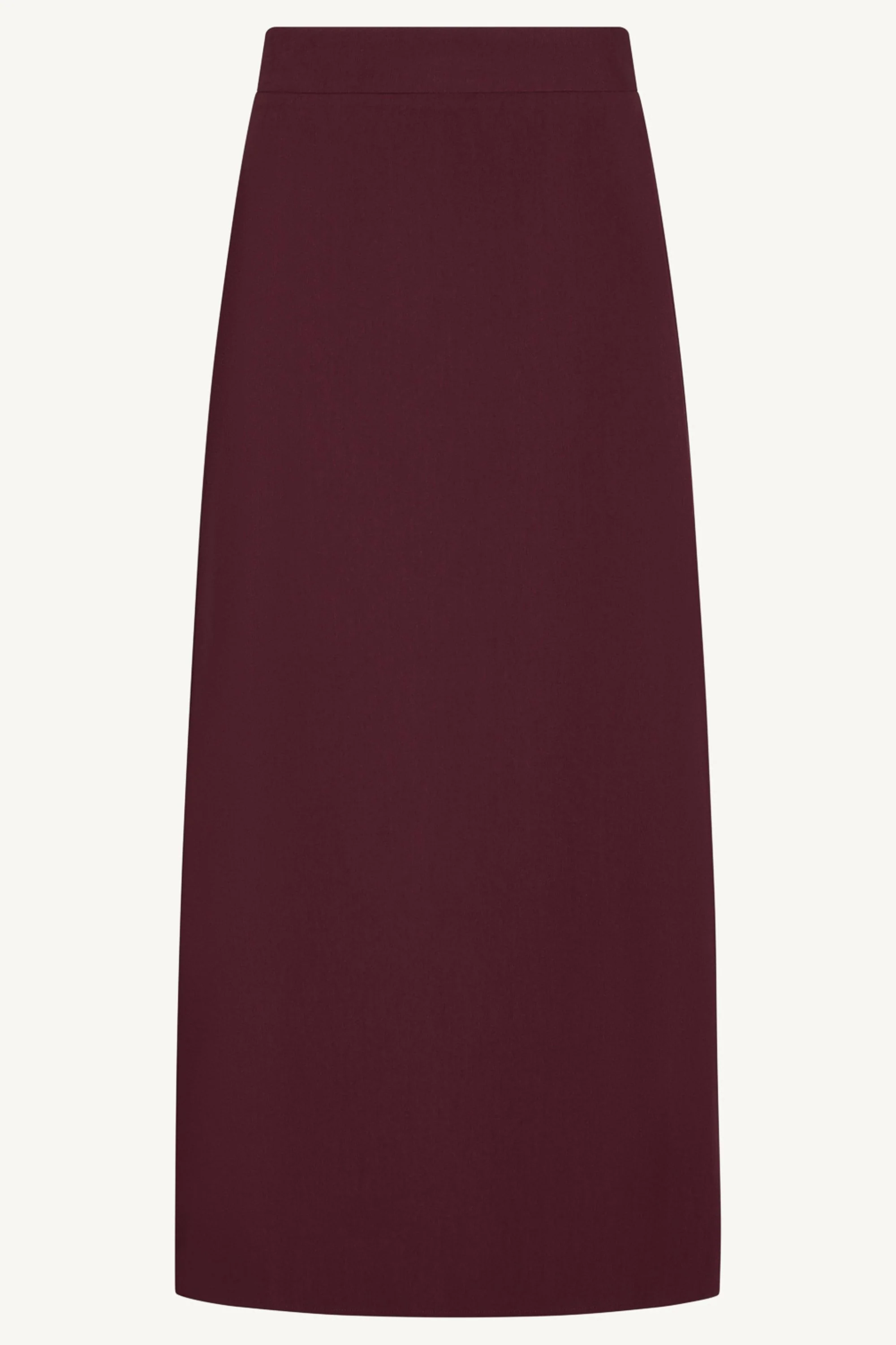 Side Pleat Maxi Skirt - Cherry Lacquer