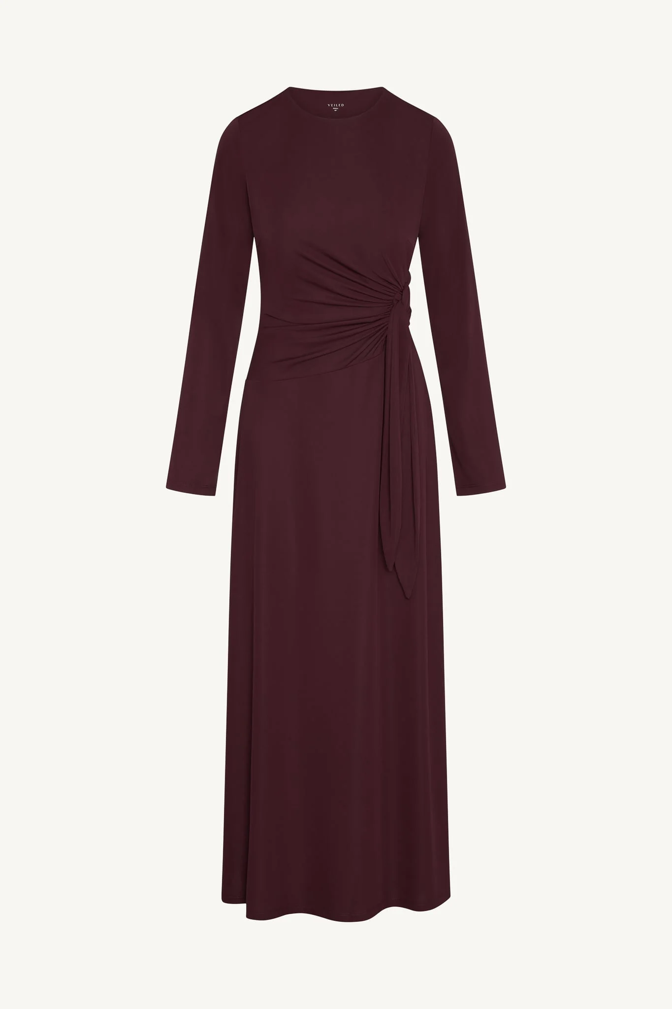 Side Tie Maxi Dress - Fig - Image 7