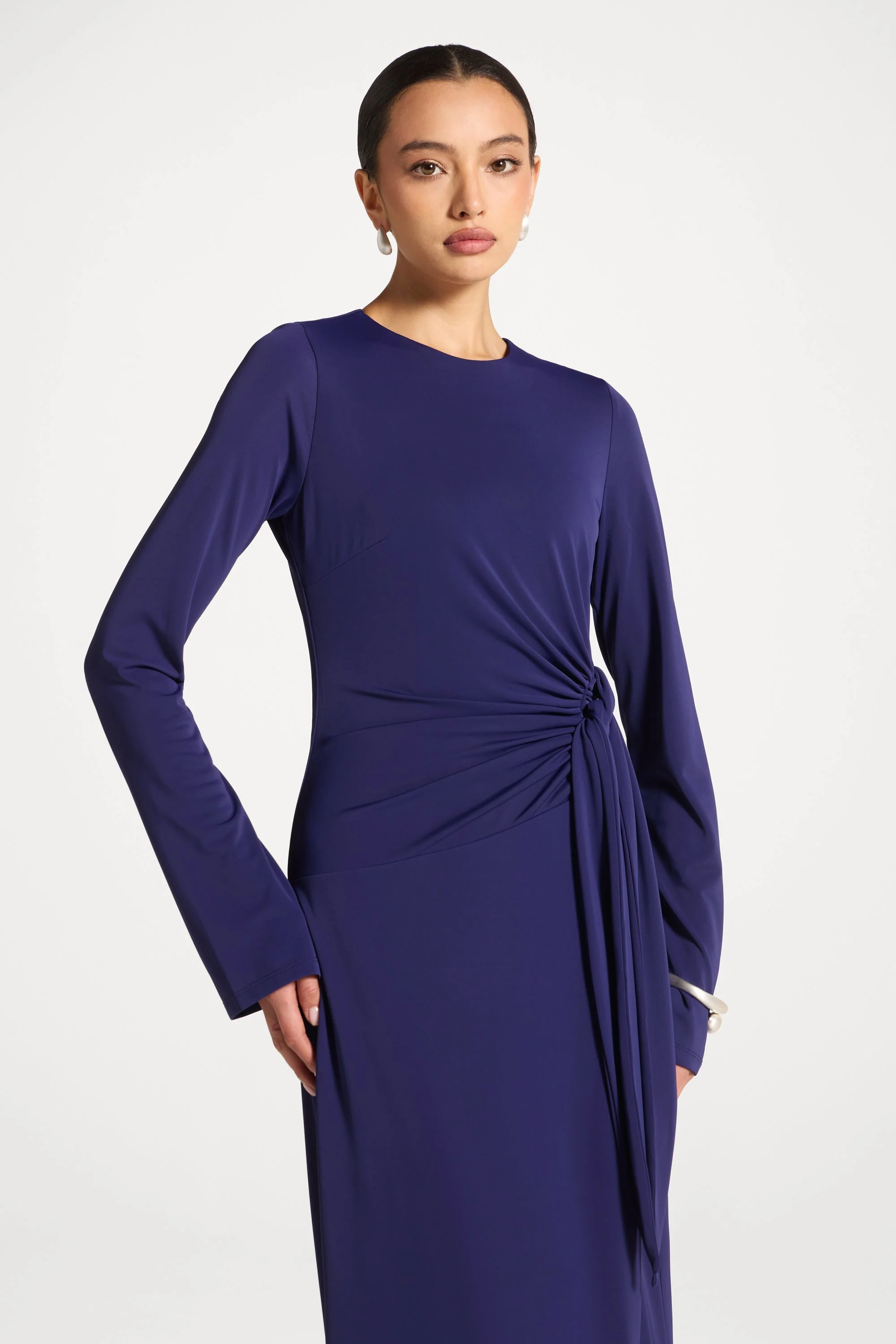 Side Tie Maxi Dress - Future Dusk - Image 2