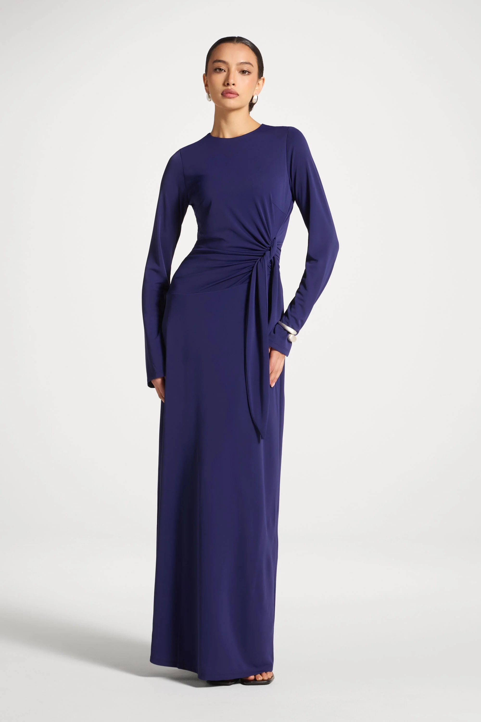 Side Tie Maxi Dress - Future Dusk - Image 3