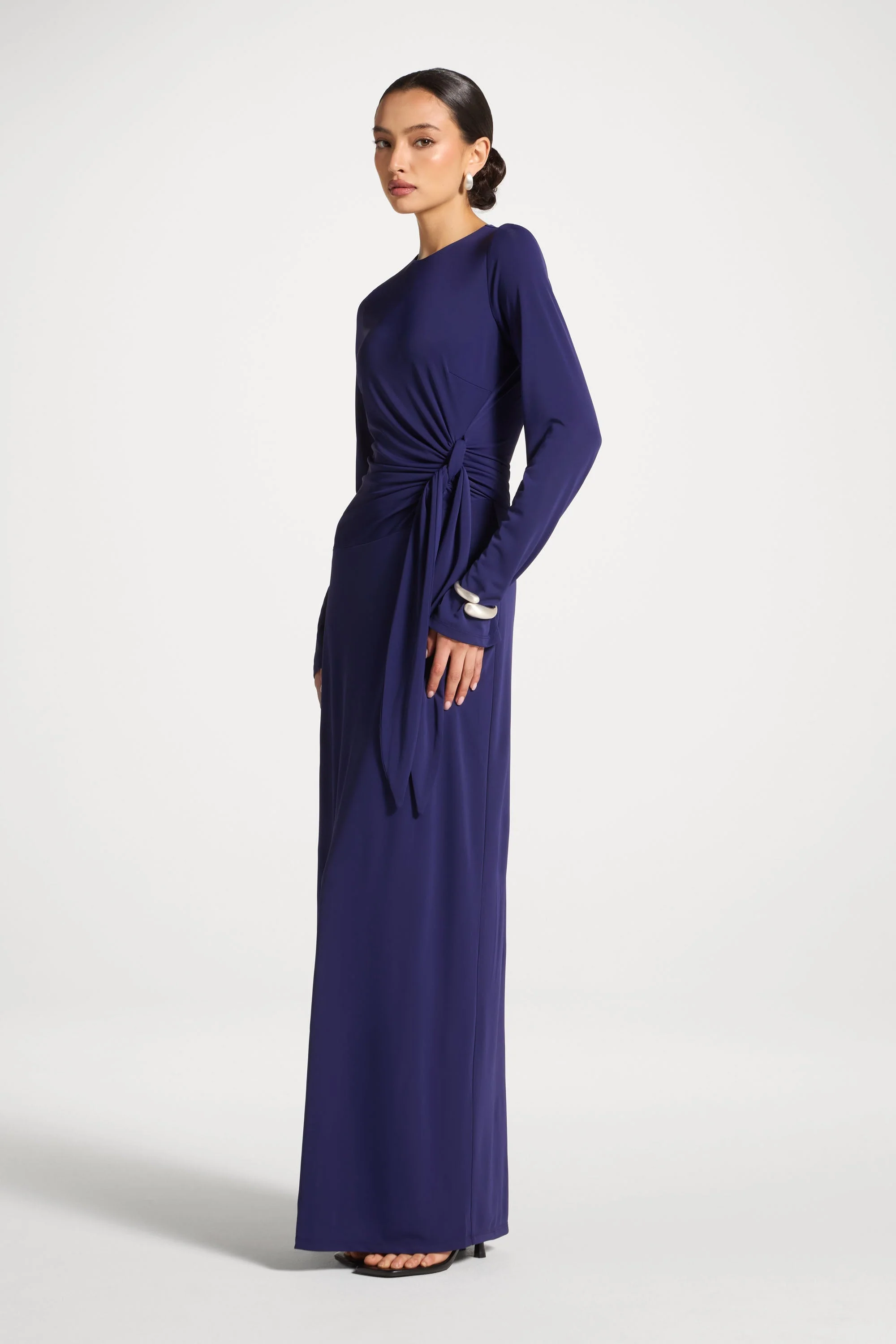 Side Tie Maxi Dress - Future Dusk - Image 5
