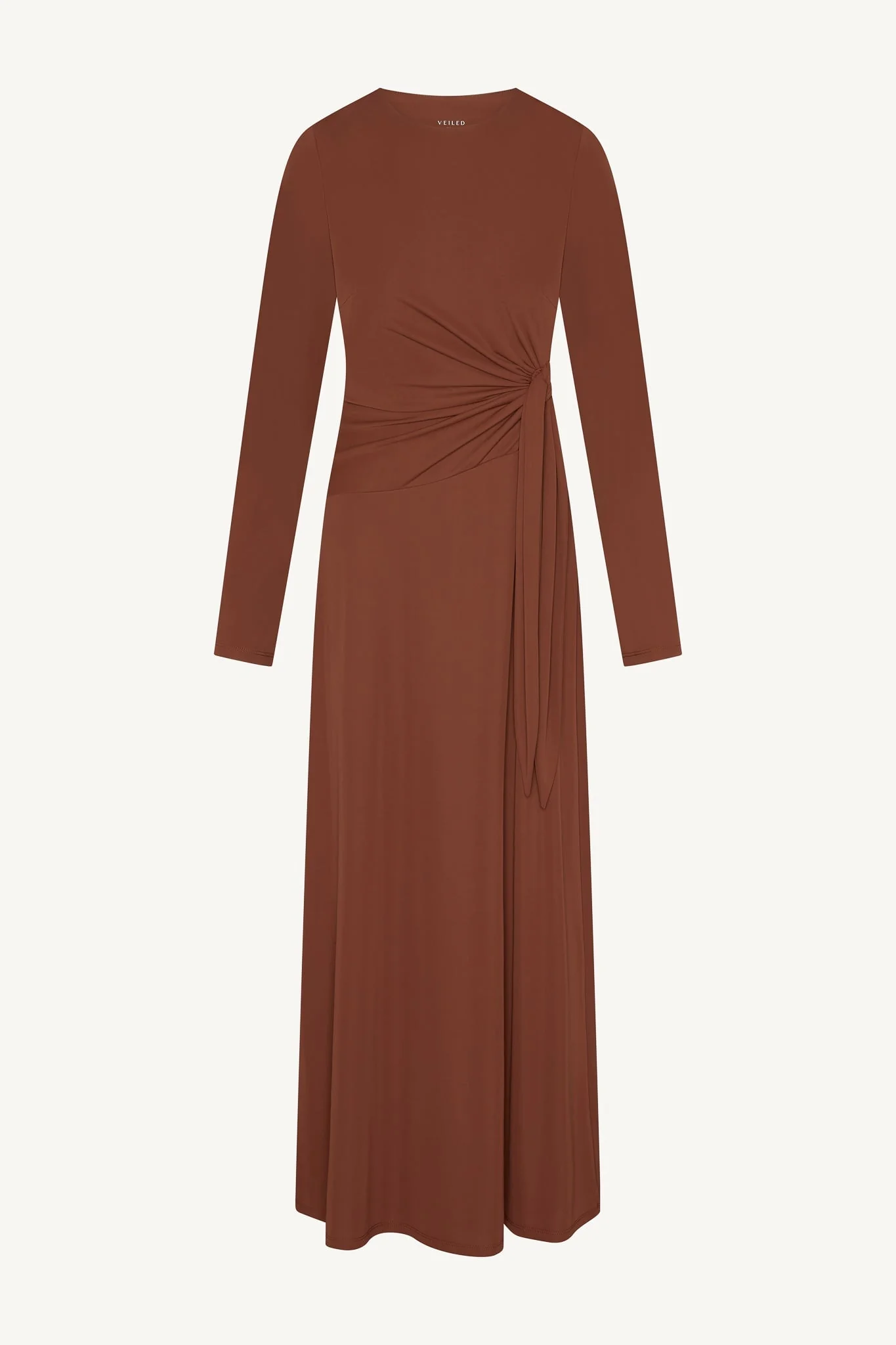 Side Tie Maxi Dress - Terracotta - Image 7