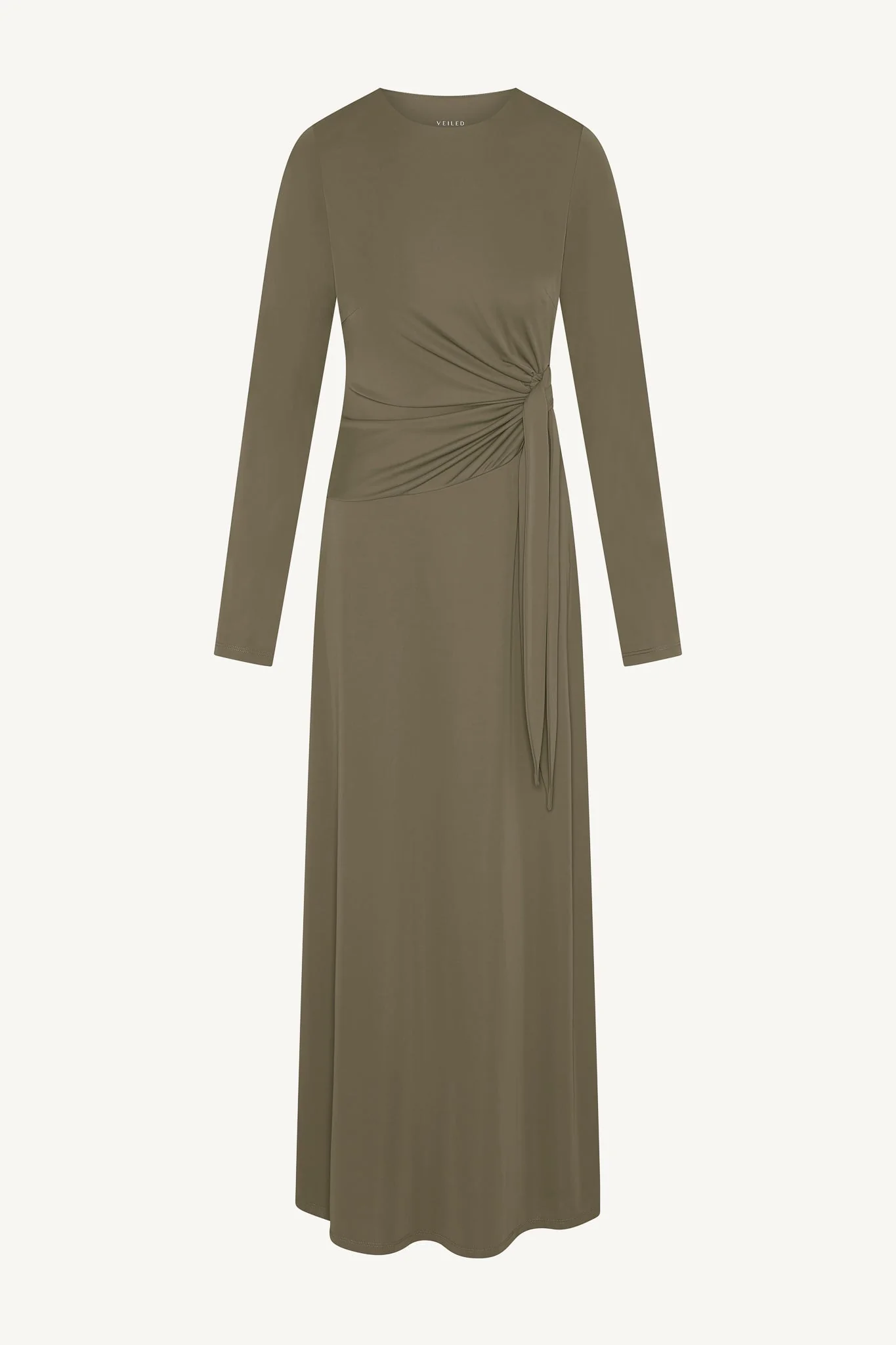 Side Tie Maxi Dress - Vetiver - Image 7
