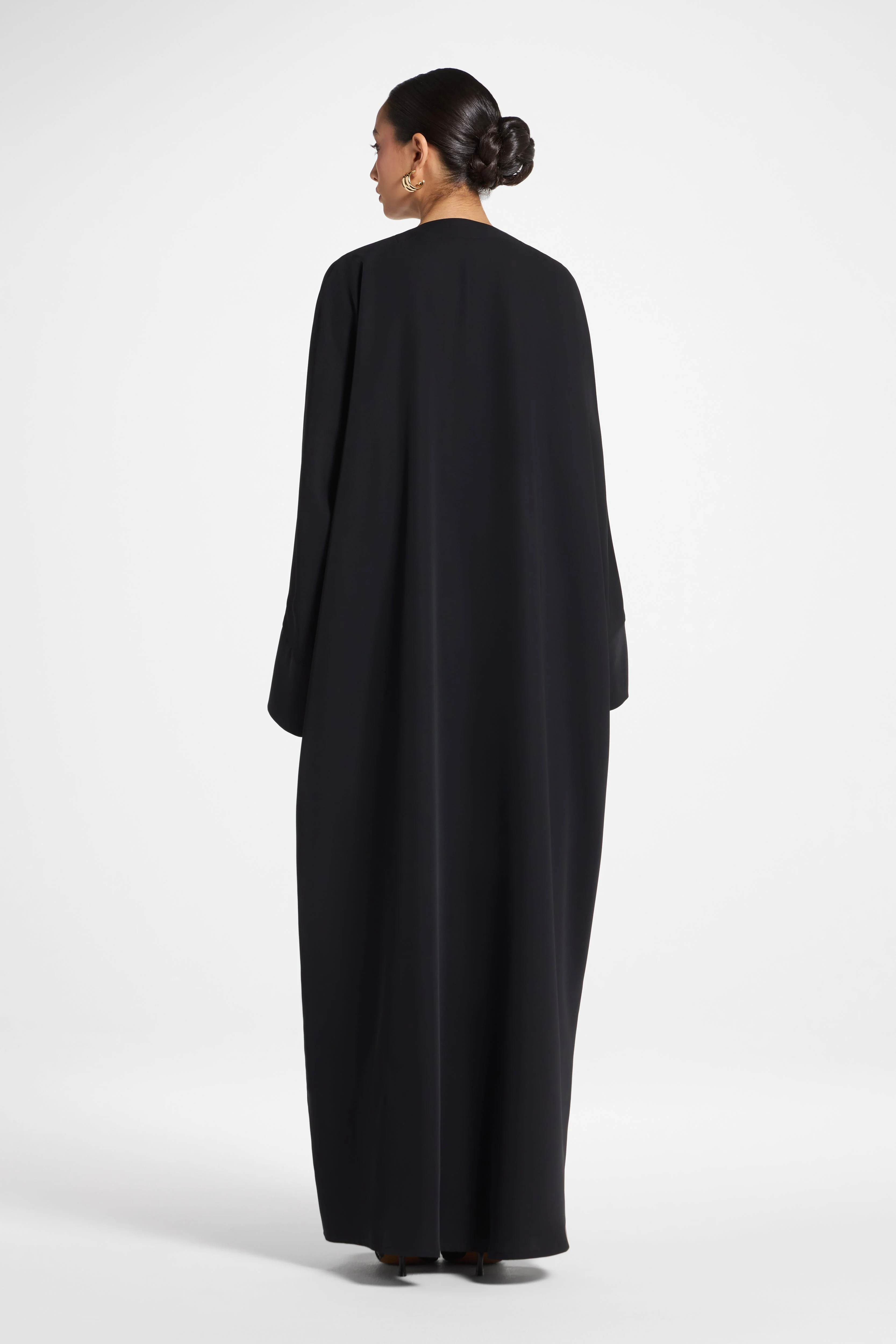 Signature Open Abaya - Black - Image 6