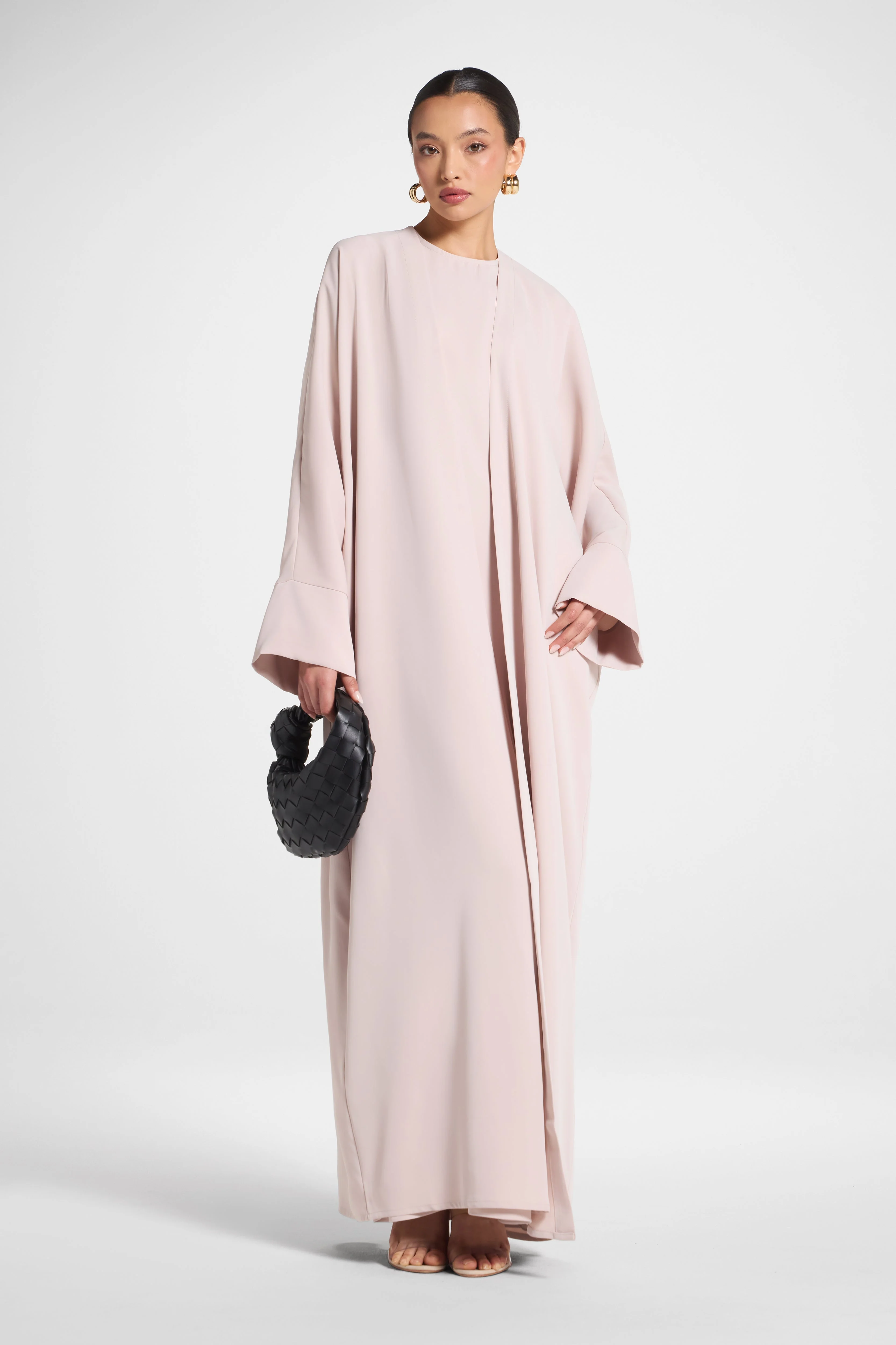 Signature Open Abaya - Mink