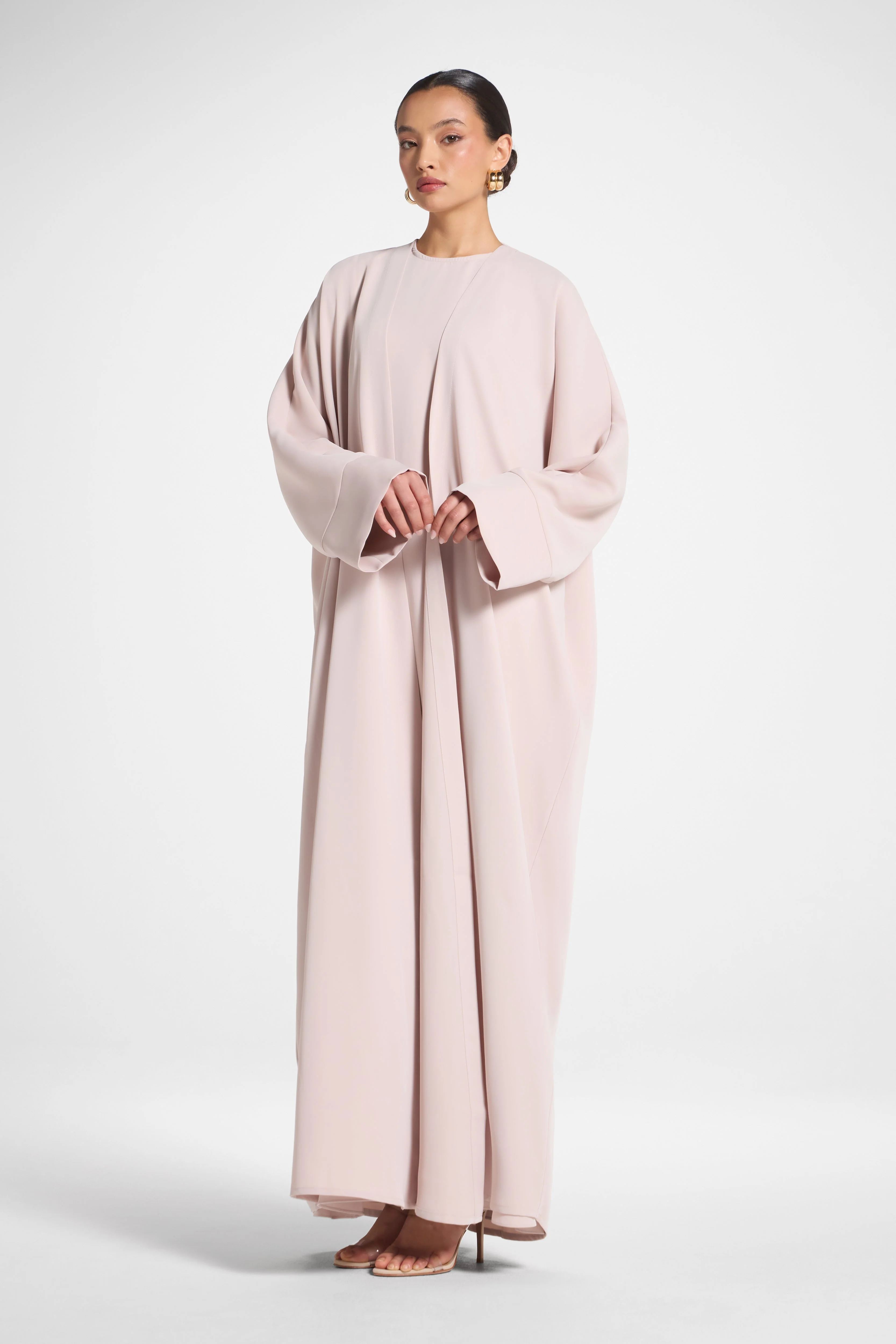 Signature Open Abaya - Mink - Image 2