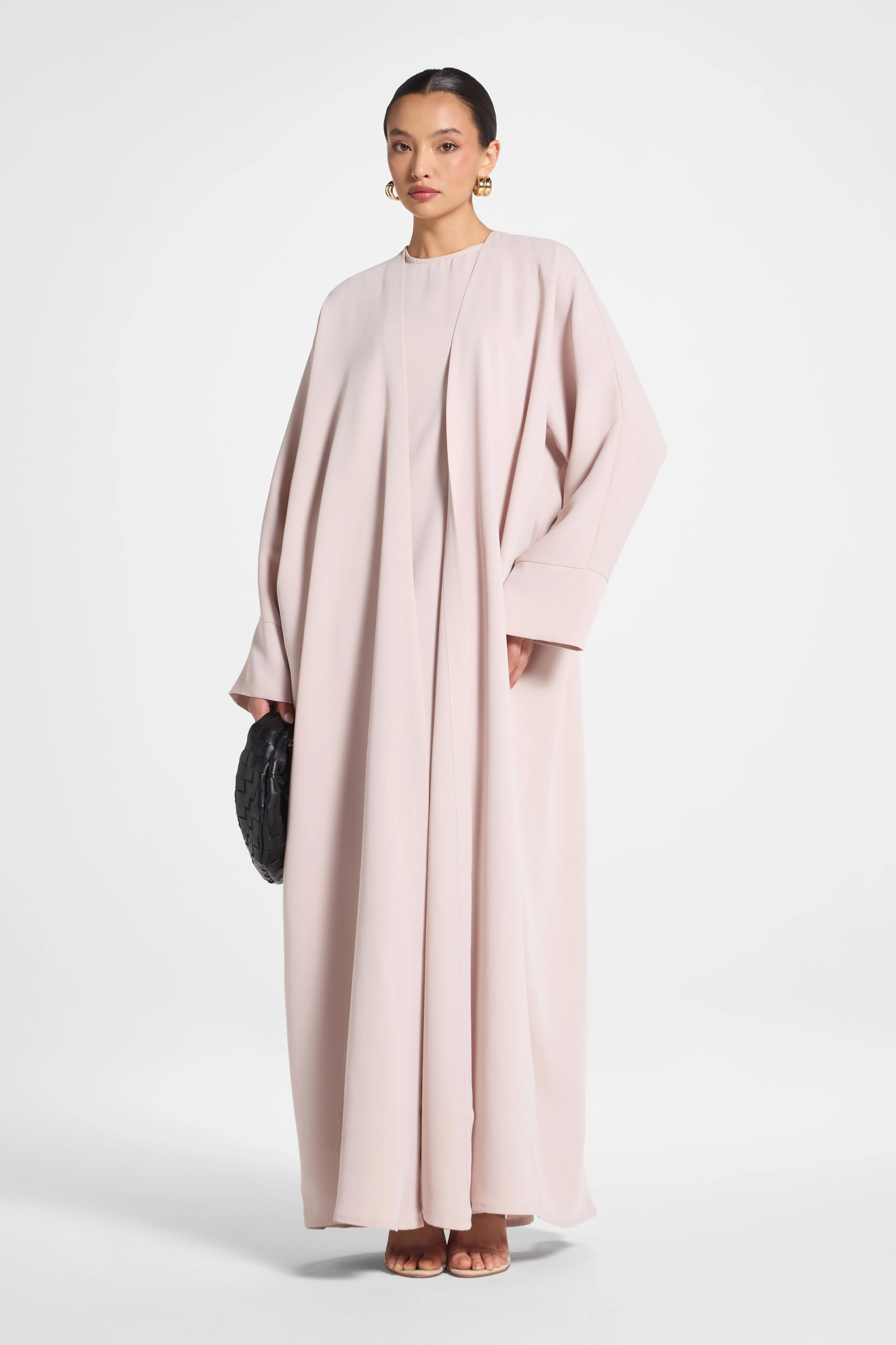 Signature Open Abaya - Mink - Image 3