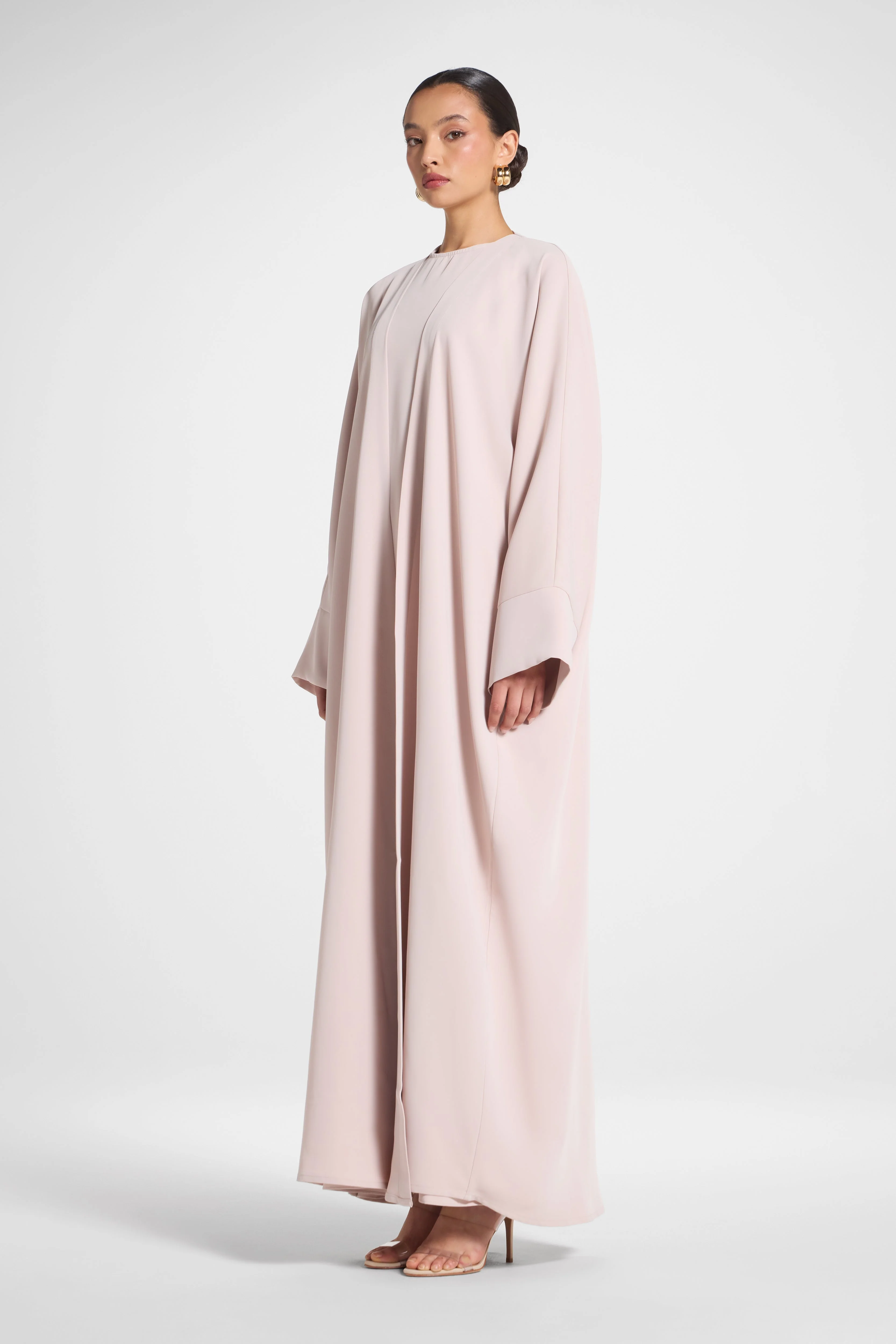 Signature Open Abaya - Mink - Image 5
