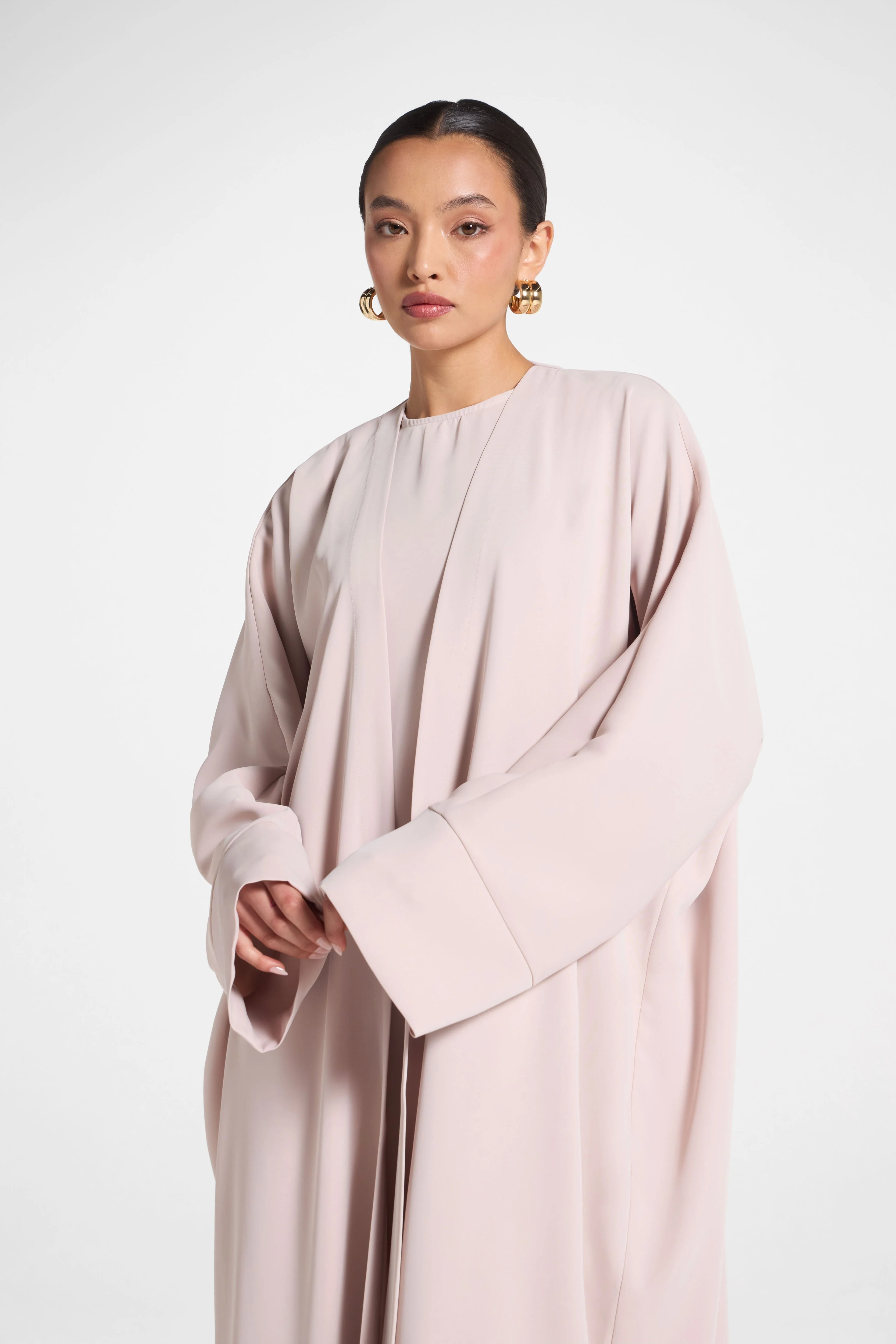 Signature Open Abaya - Mink - Image 6