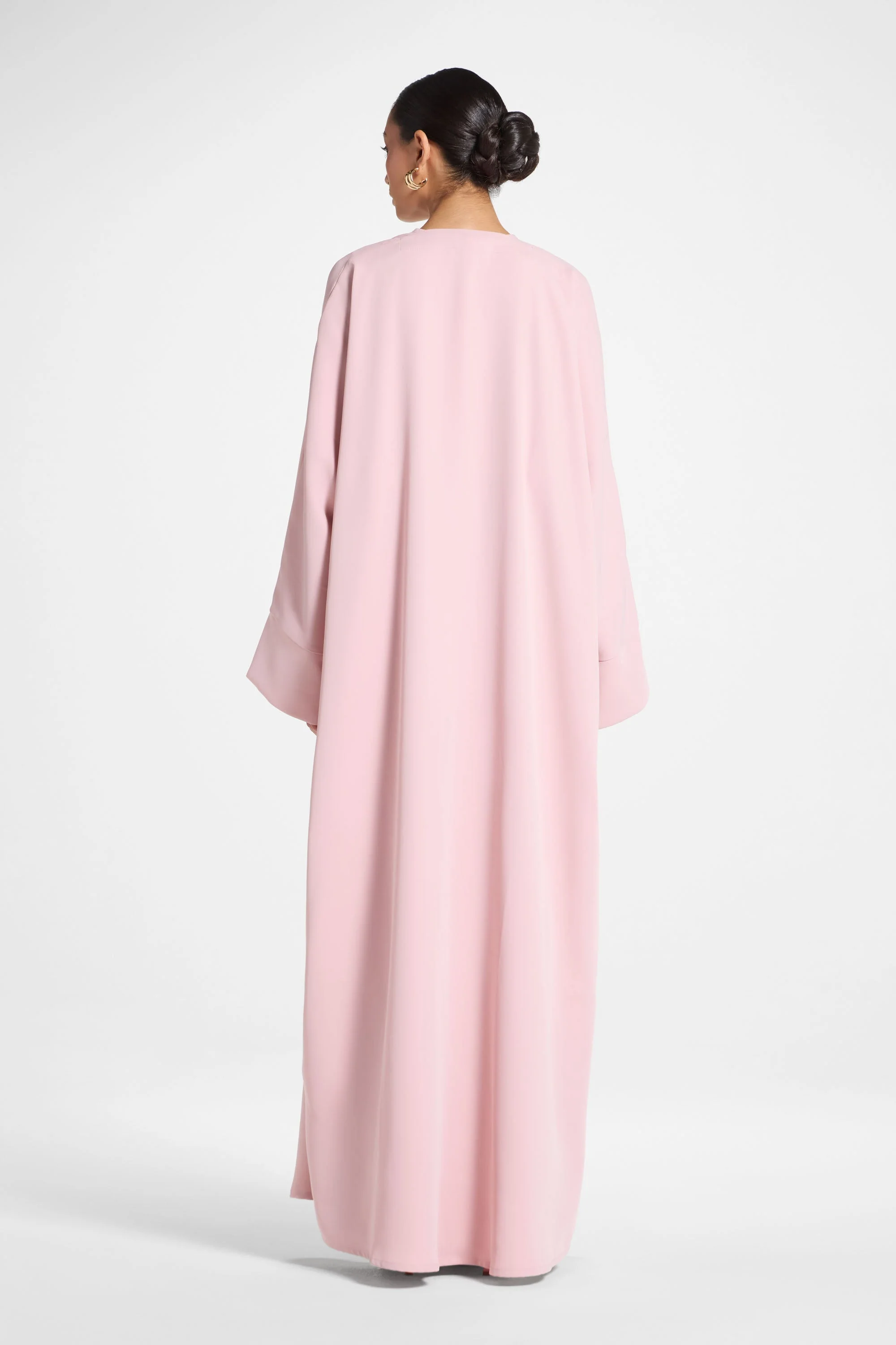 Signature Open Abaya - Pastel Pink - Image 7