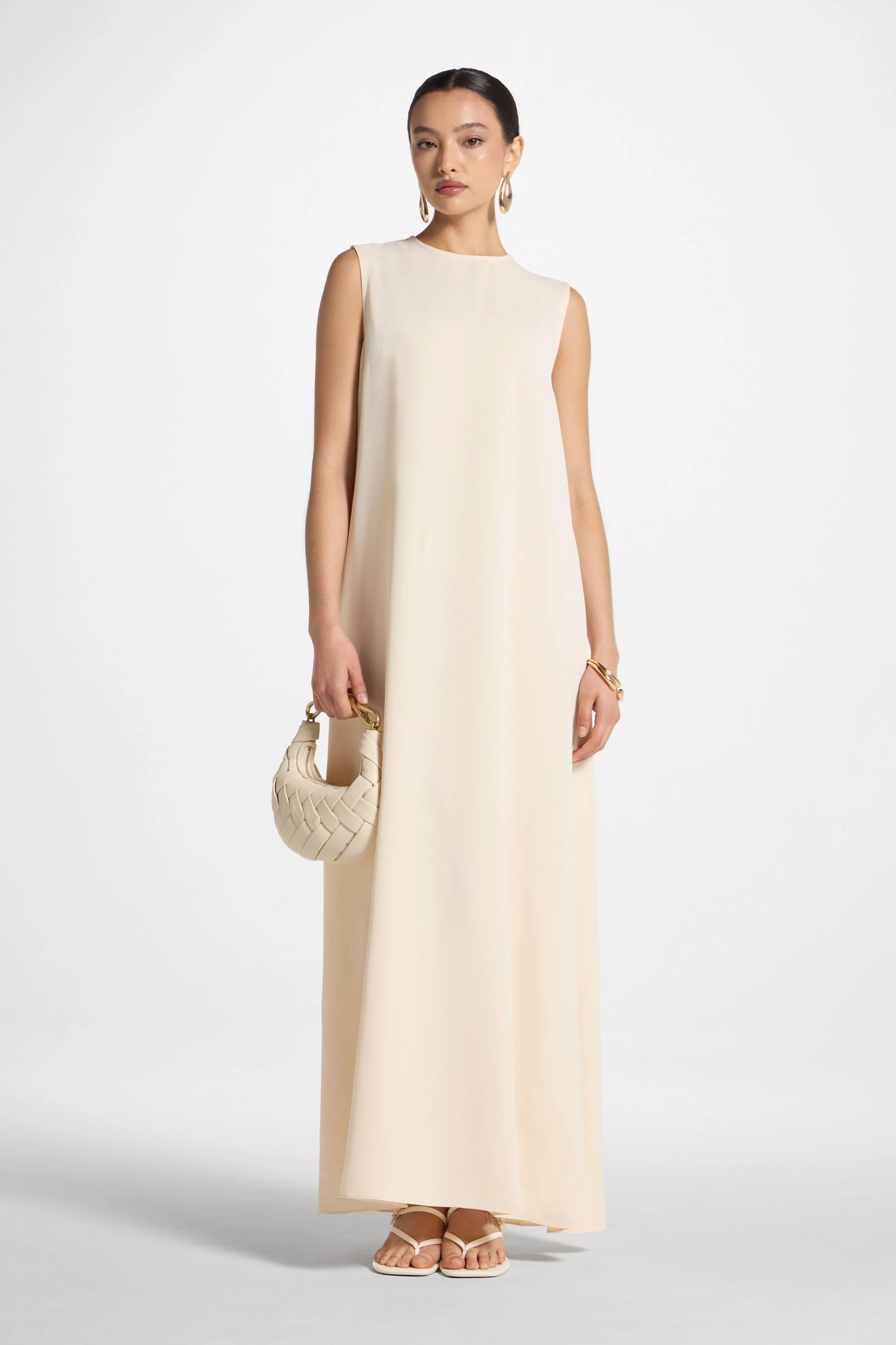 Signature Sleeveless Inner Maxi Dress - Custard