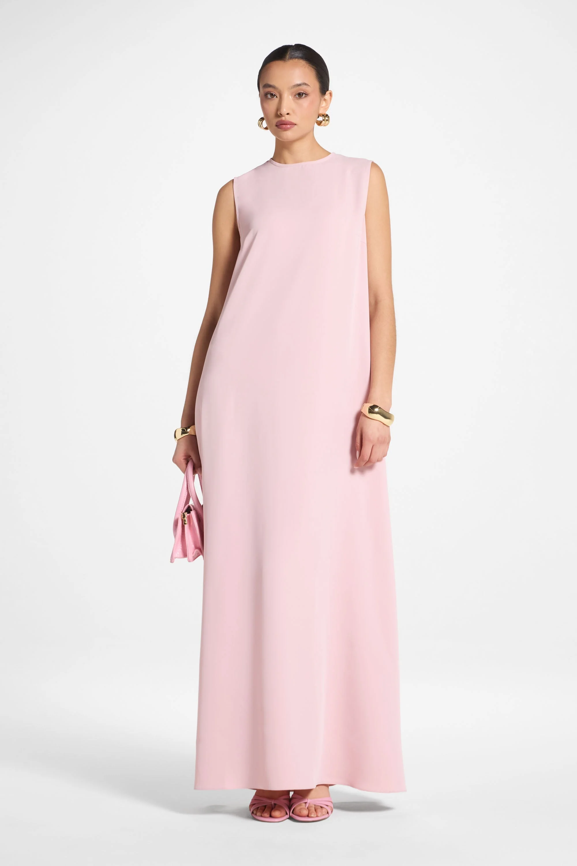 Signature Sleeveless Inner Maxi Dress - Pastel Pink