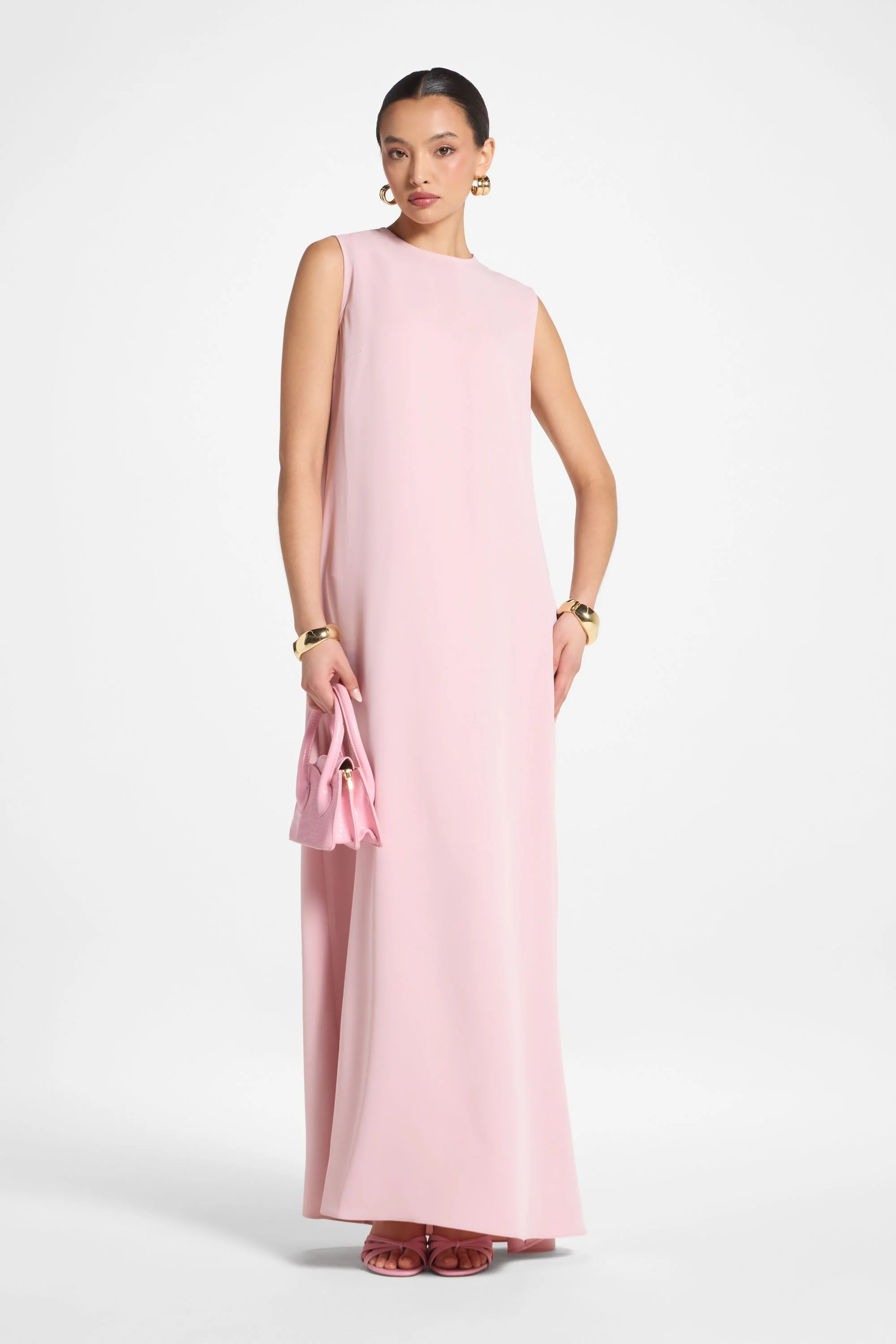 Signature Sleeveless Inner Maxi Dress - Pastel Pink - Image 2