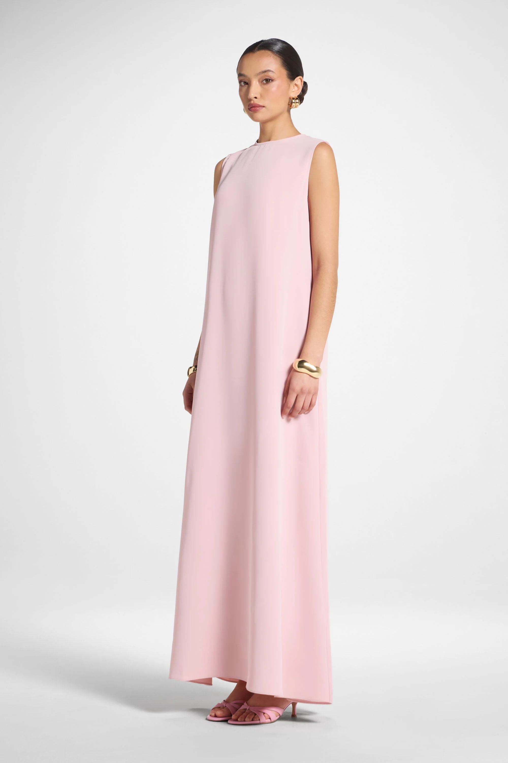 Signature Sleeveless Inner Maxi Dress - Pastel Pink - Image 3