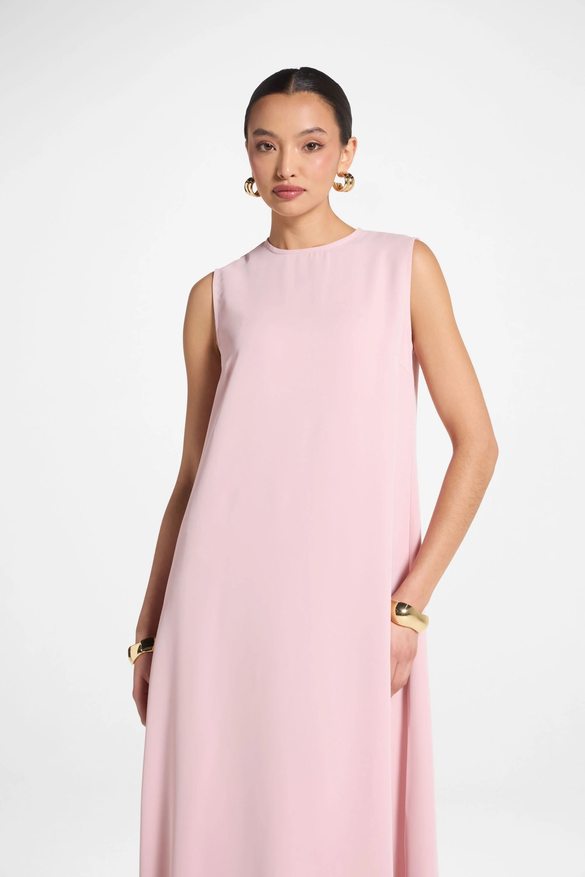 Signature Sleeveless Inner Maxi Dress - Pastel Pink - Image 4