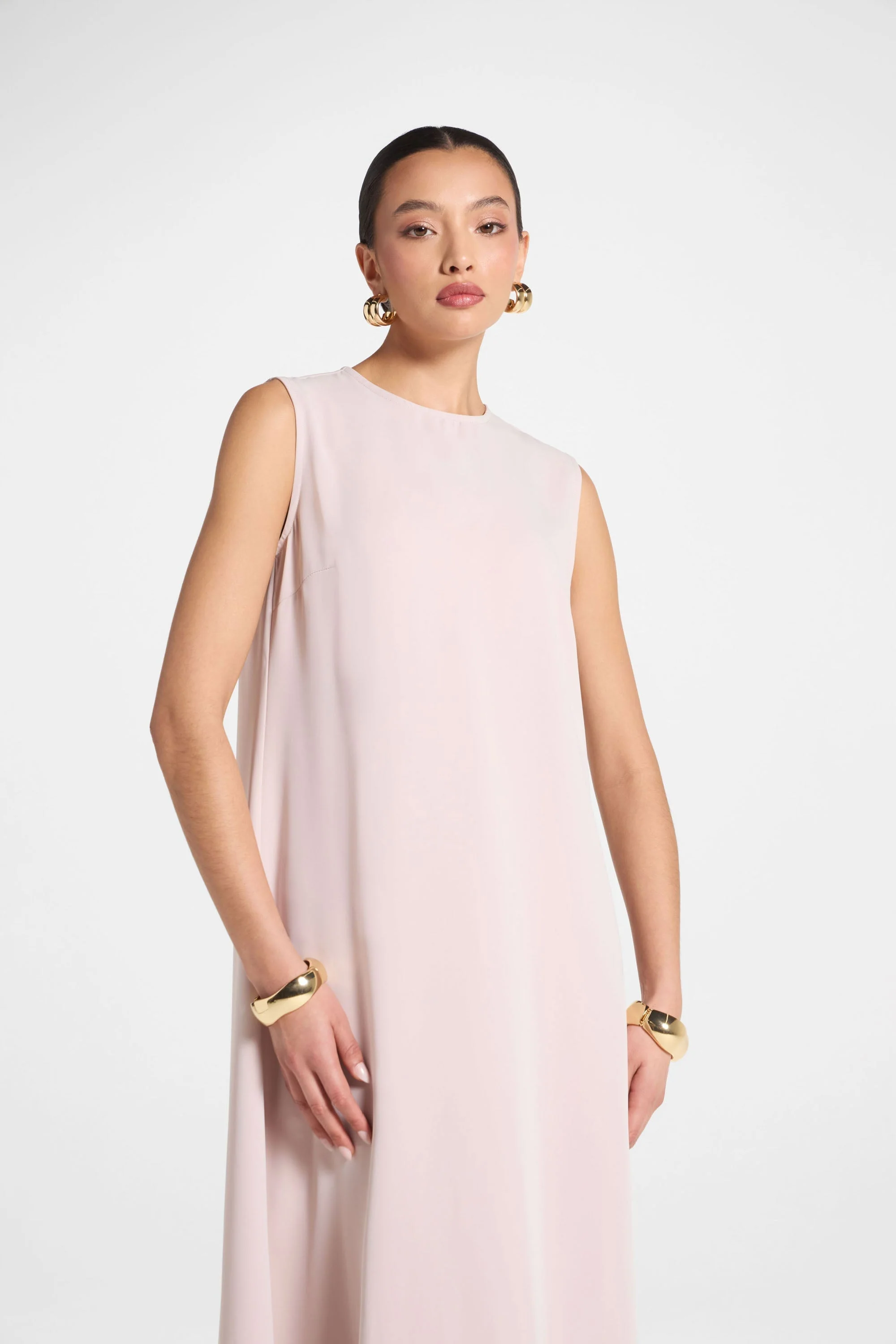 Signature Sleeveless Inner Maxi Dress - Mink - Image 3