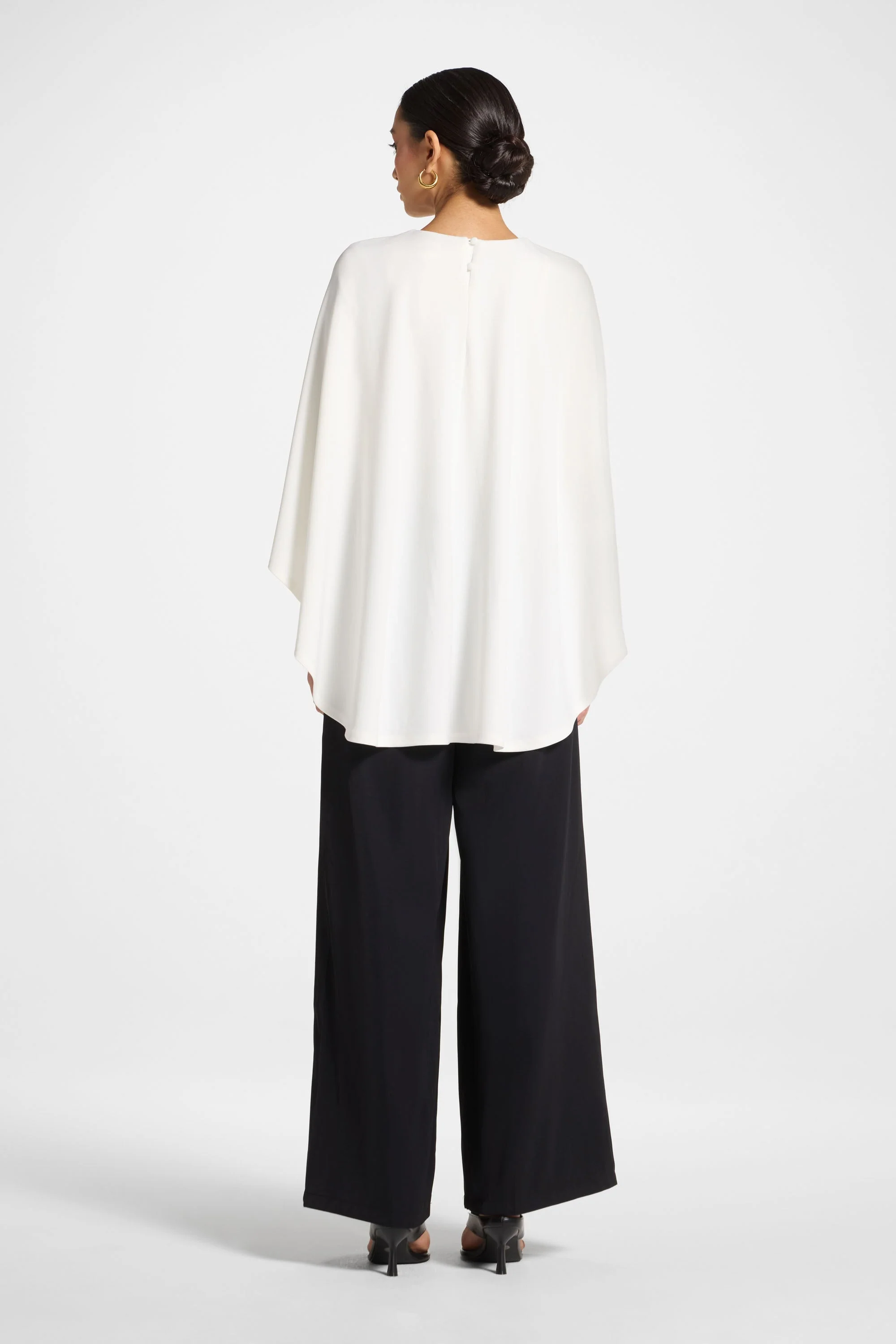 Signature Stretch Cape Bodysuit - White - Image 8