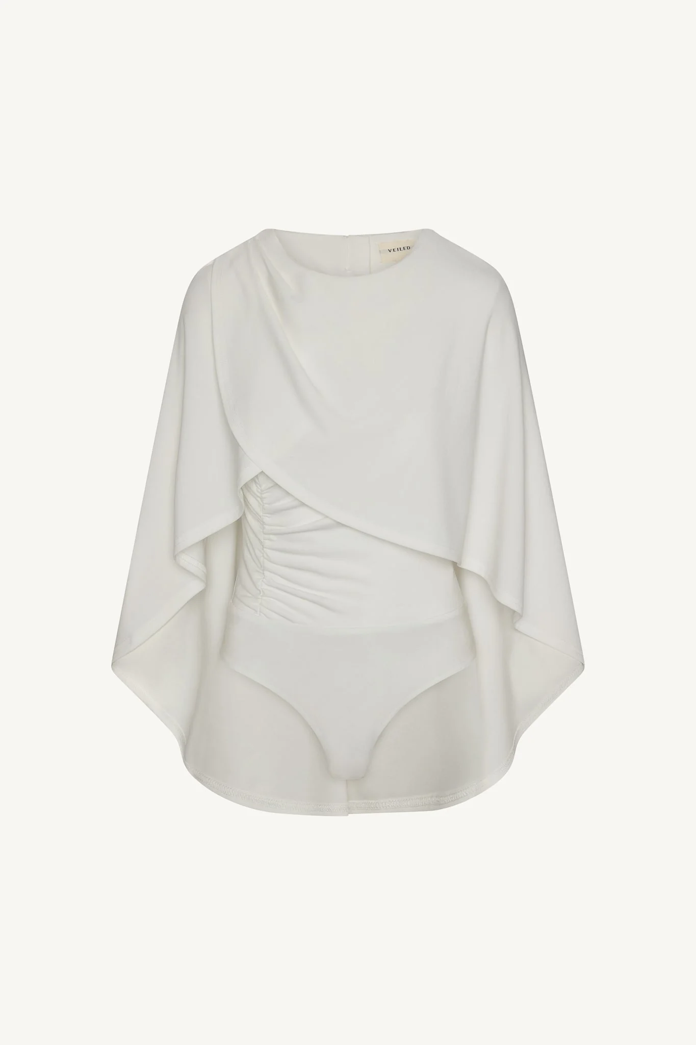 Signature Stretch Cape Bodysuit - White - Image 9