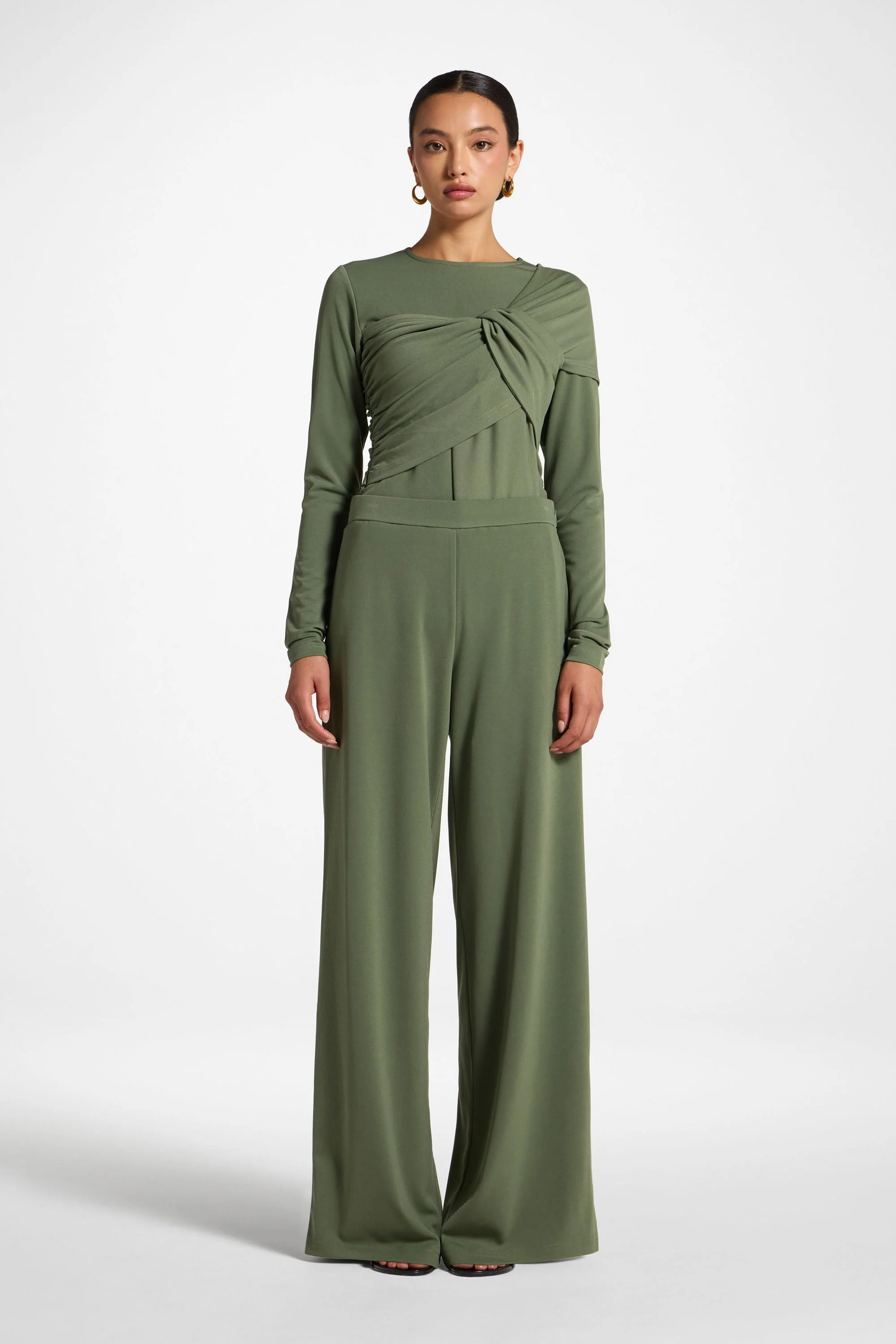 Signature Stretch Pants - Basil - Image 2