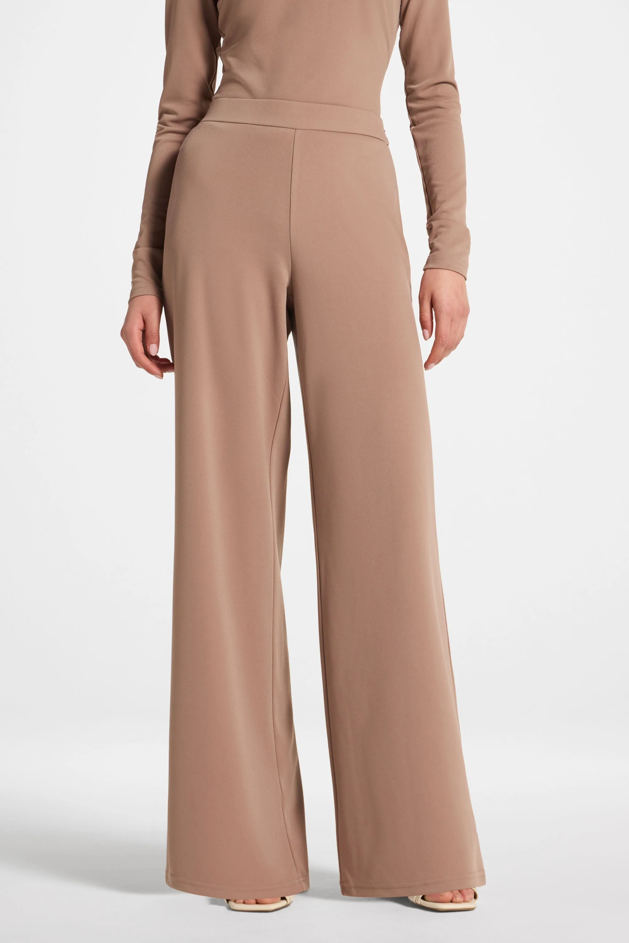 Signature Stretch Wide Leg Pants - Desert Mauve - Image 2