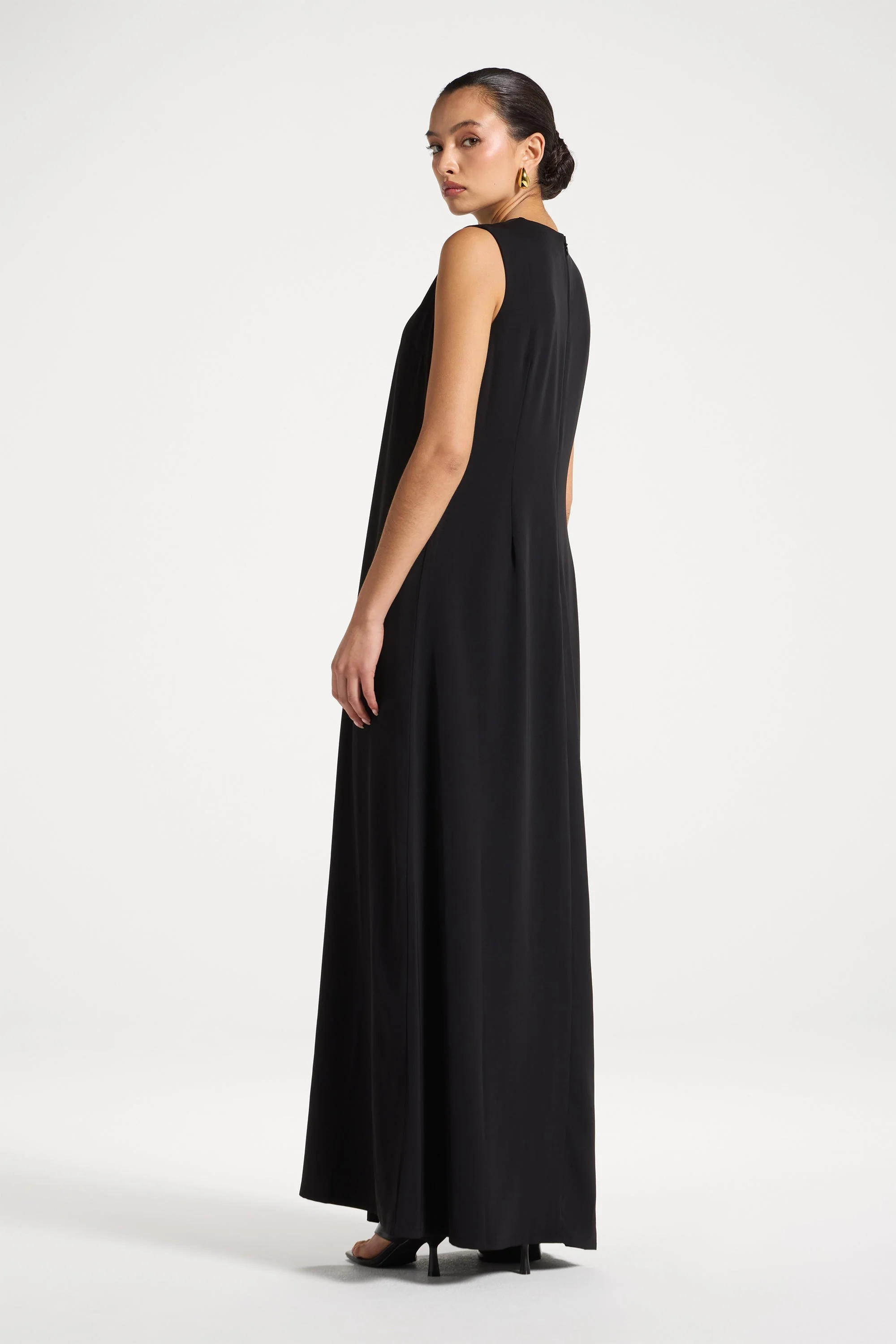 Sleeveless Maxi Dress - Black - Image 3