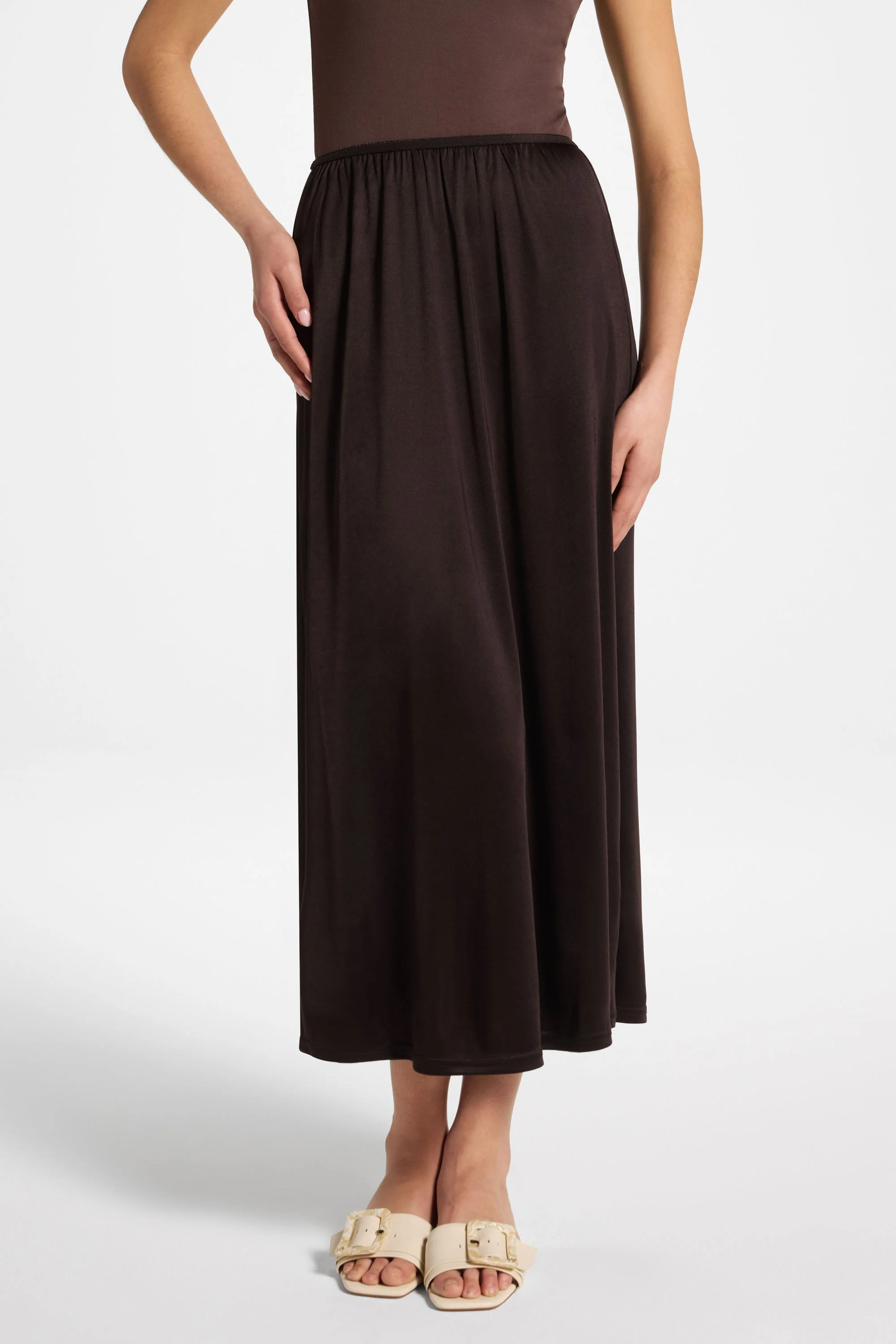 Slip Skirt - Chocolate
