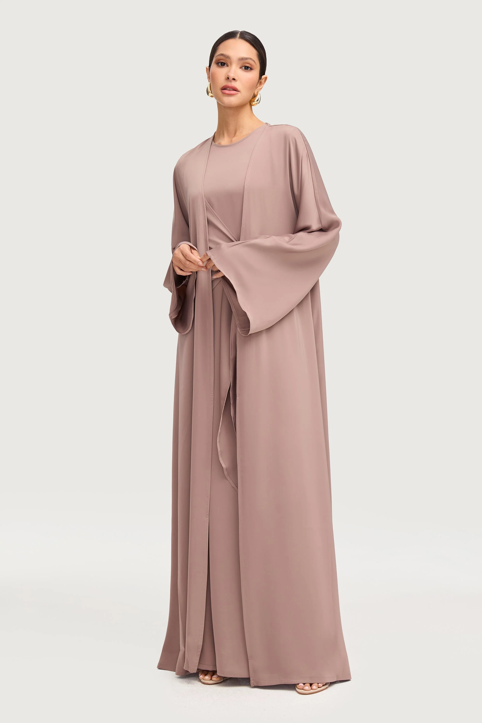 Sofia Open Abaya - Truffle - Image 3