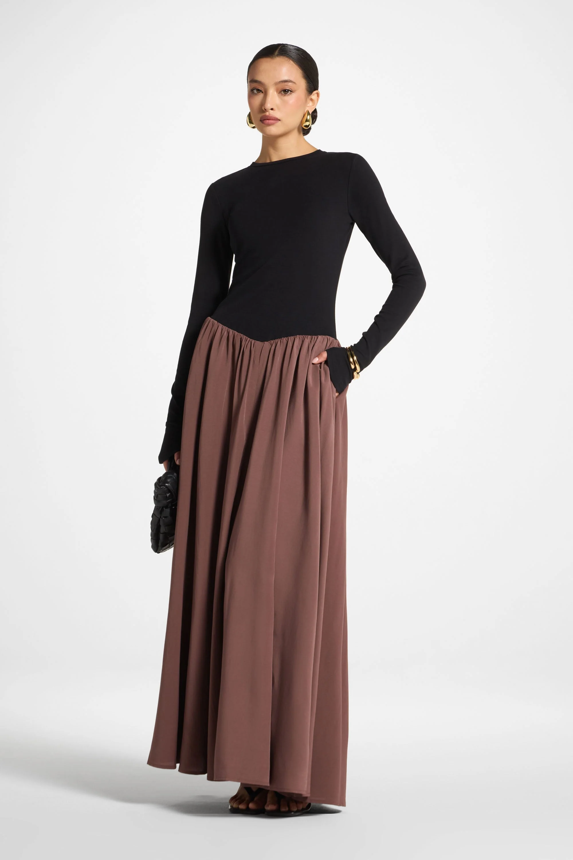 Stella Maxi Dress - Black Coffee - Image 3