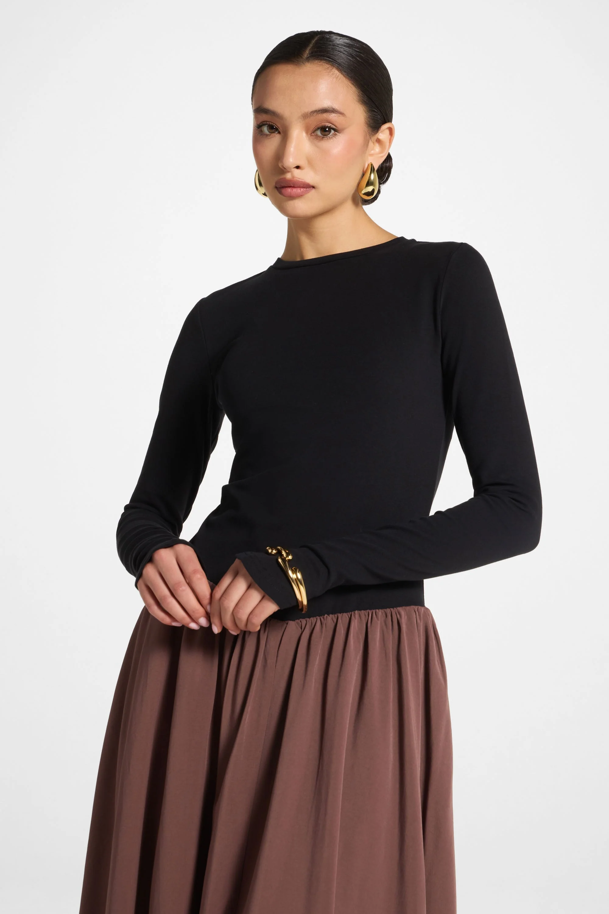 Stella Maxi Dress - Black Coffee - Image 7