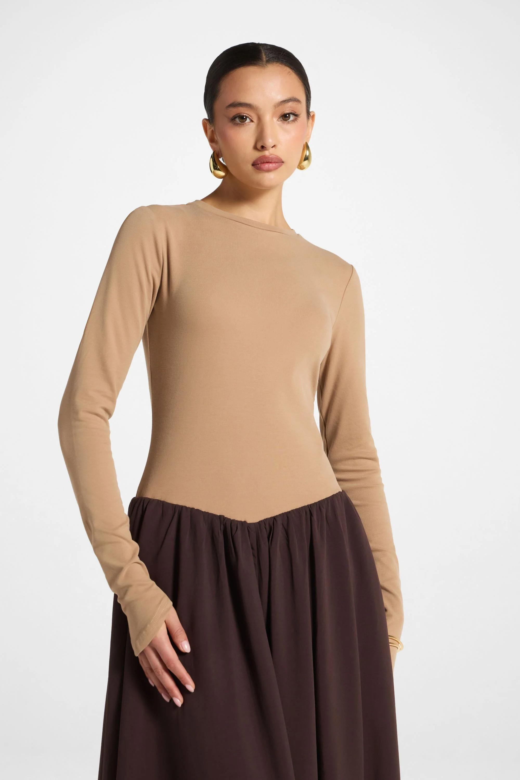 Stella Maxi Dress - Mocha Latte - Image 2