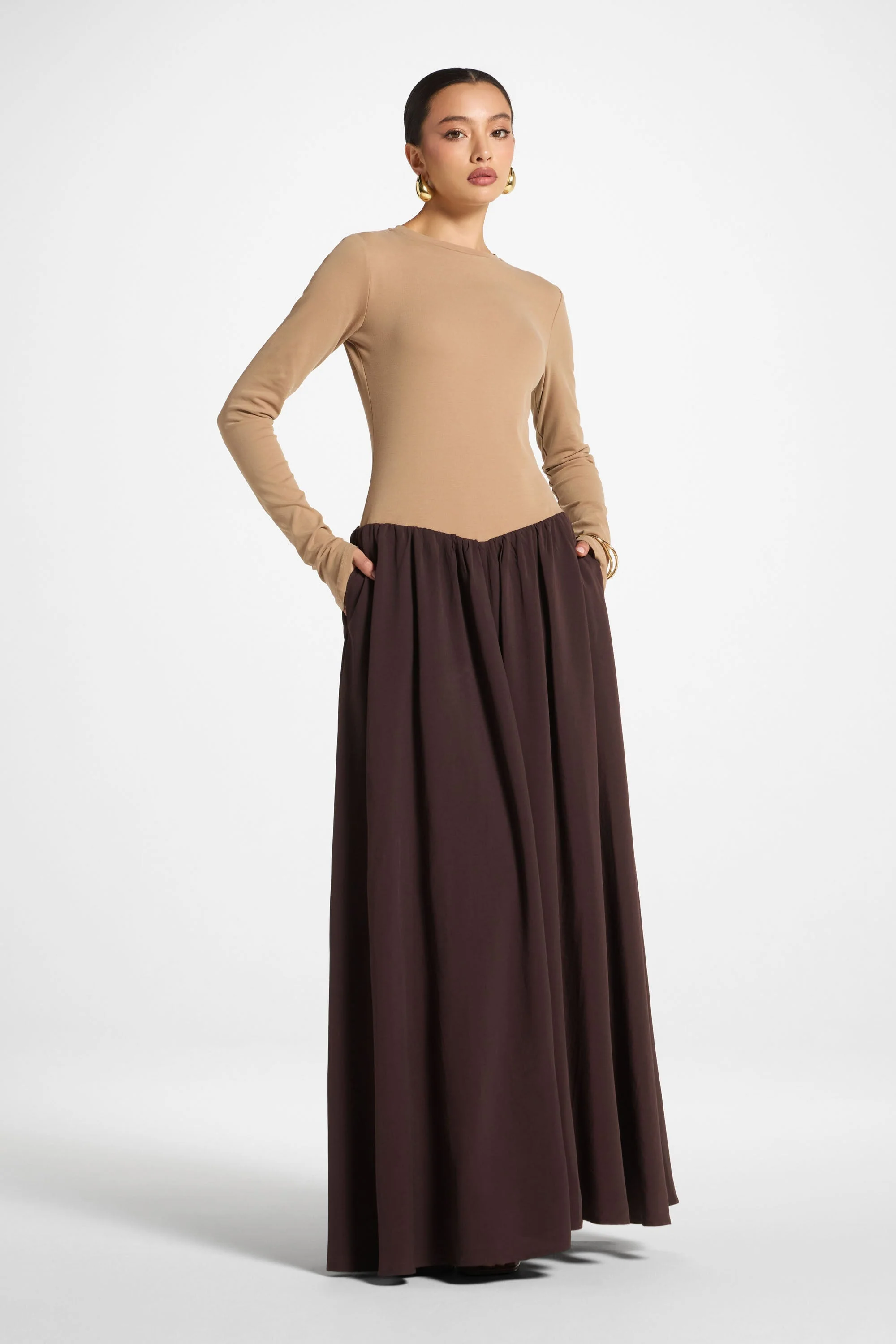 Stella Maxi Dress - Mocha Latte - Image 3
