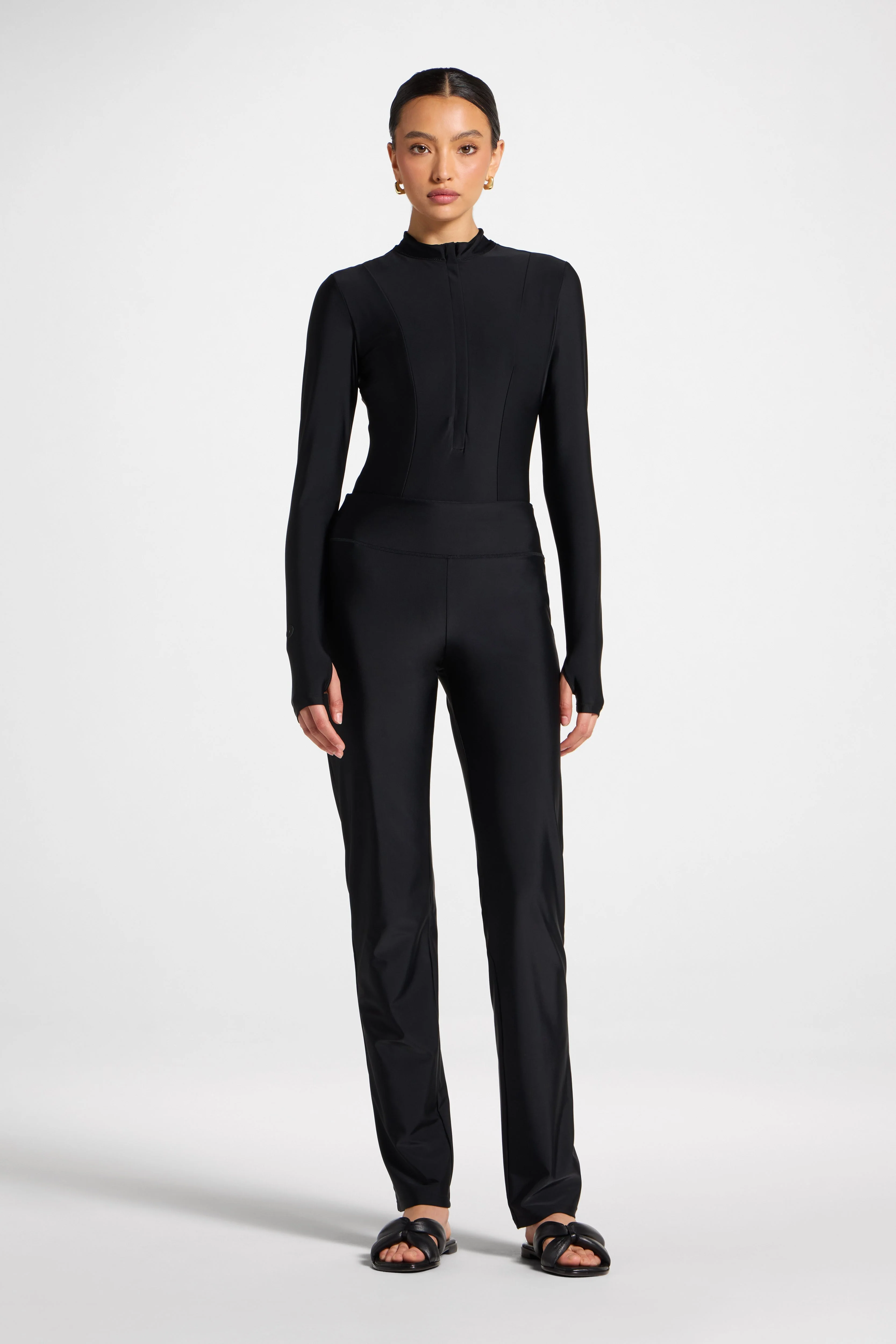Straight Leg Swim Pants - Black - Image 4