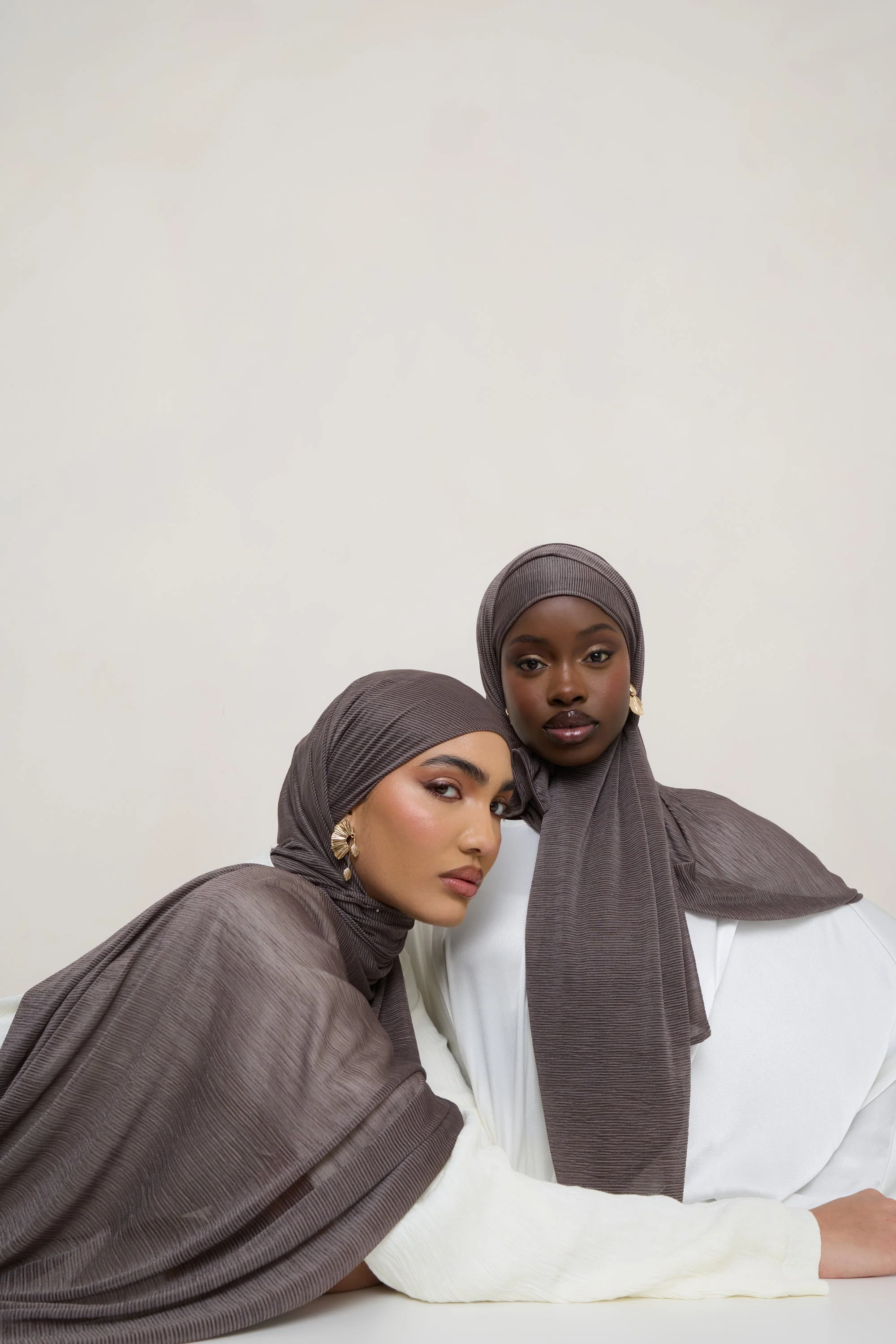 Stretch Stripe Hijab - Coffee Quartz - Image 13