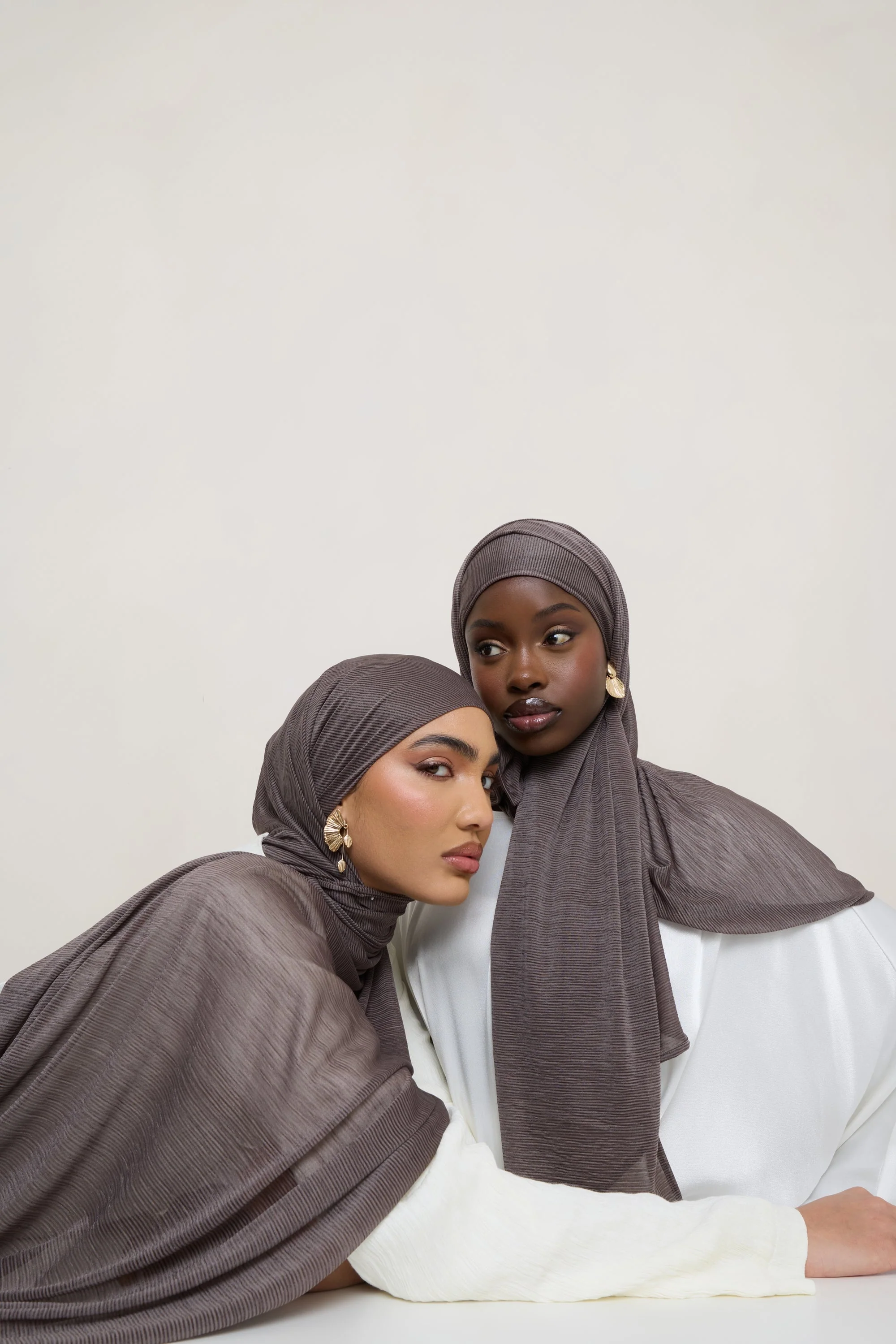 Stretch Stripe Hijab - Coffee Quartz - Image 14
