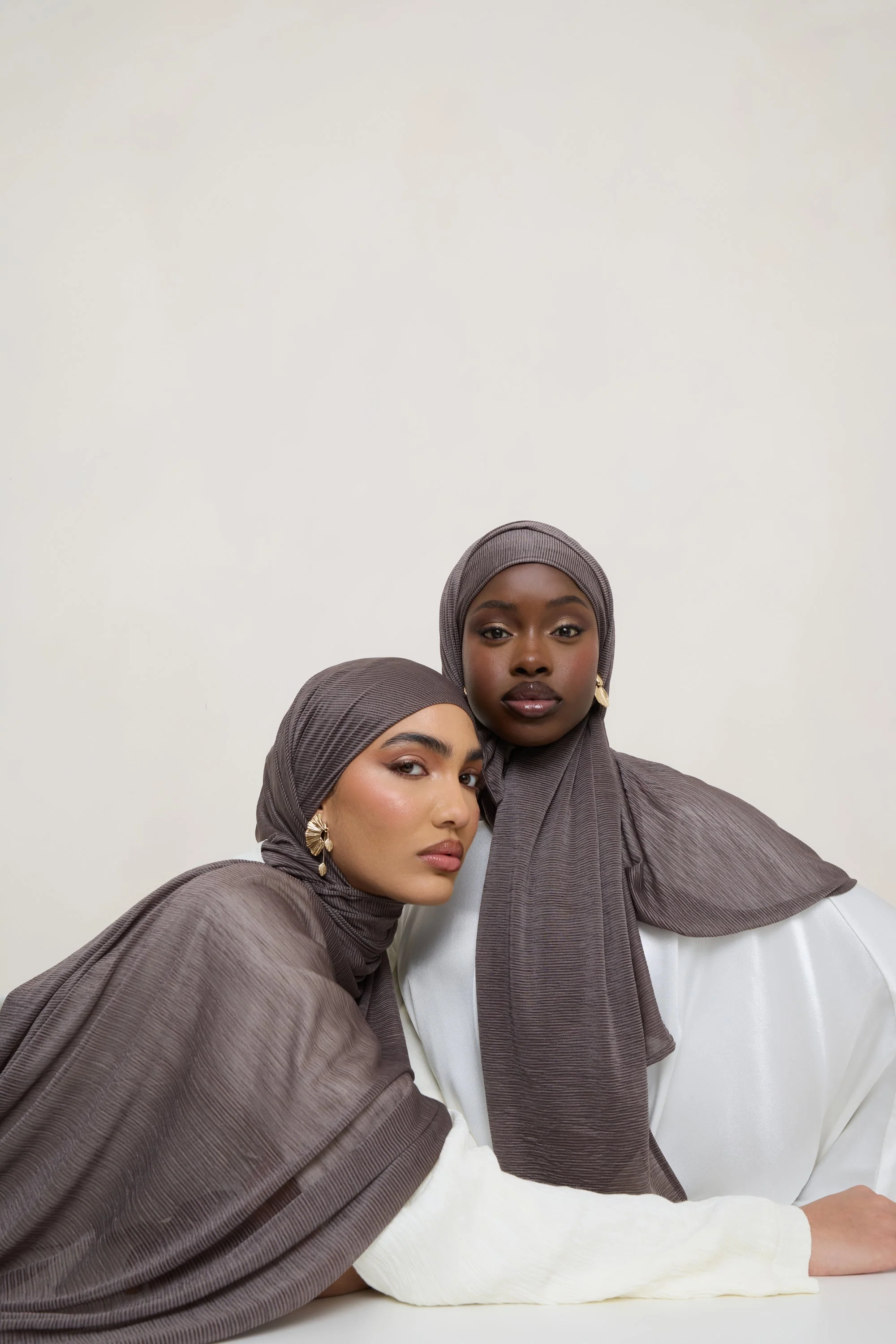 Stretch Stripe Hijab - Coffee Quartz - Image 15