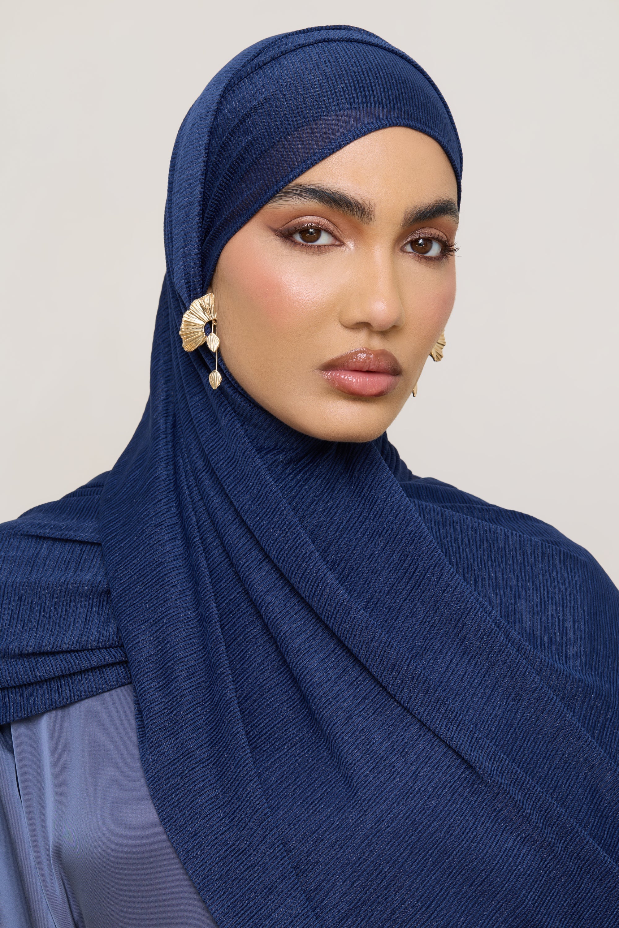 Stretch Stripe Hijab - Twilight
