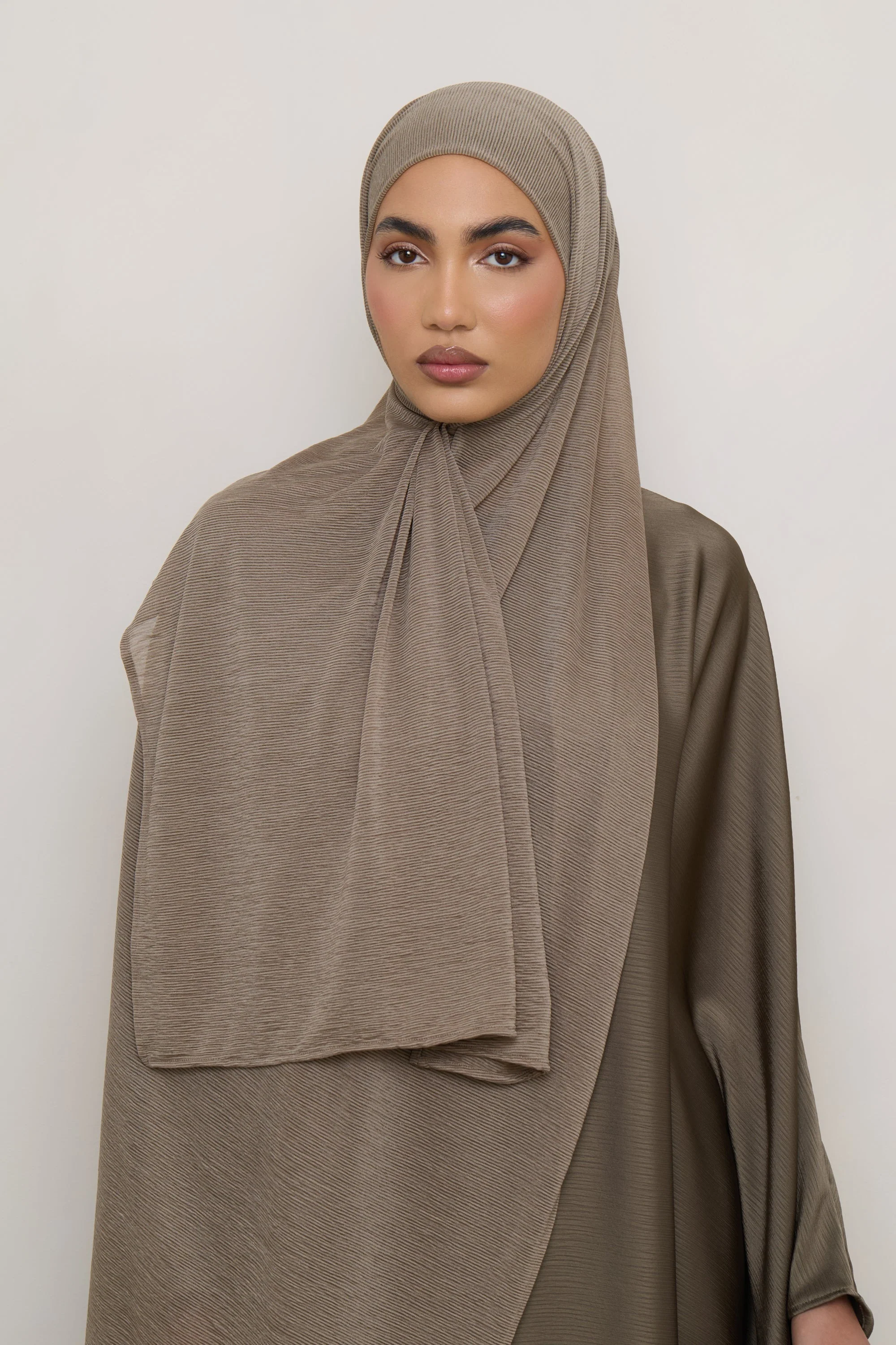 Stretch Stripe Hijab - Zaytoon - Image 5