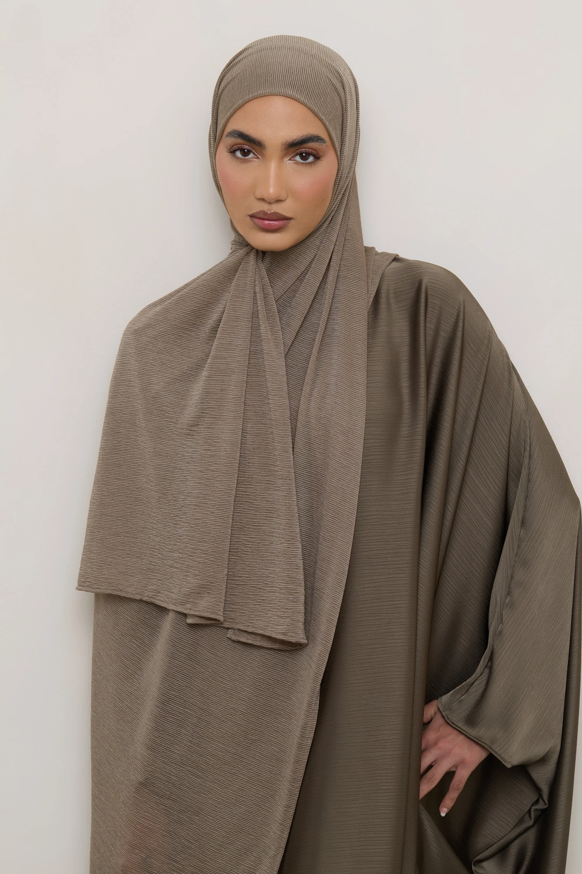 Stretch Stripe Hijab - Zaytoon - Image 6