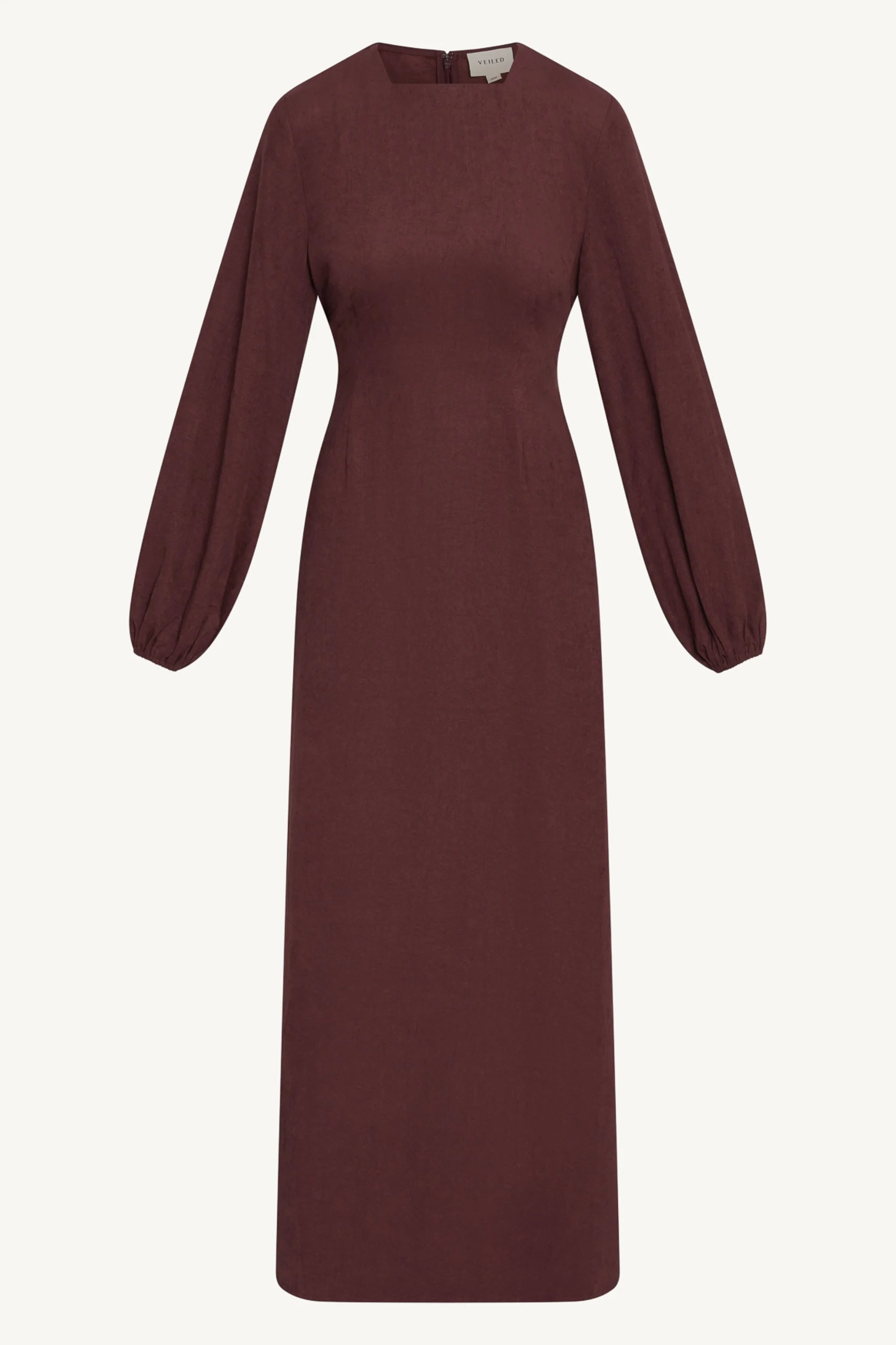 Suede Maxi Dress - Fig - Image 6