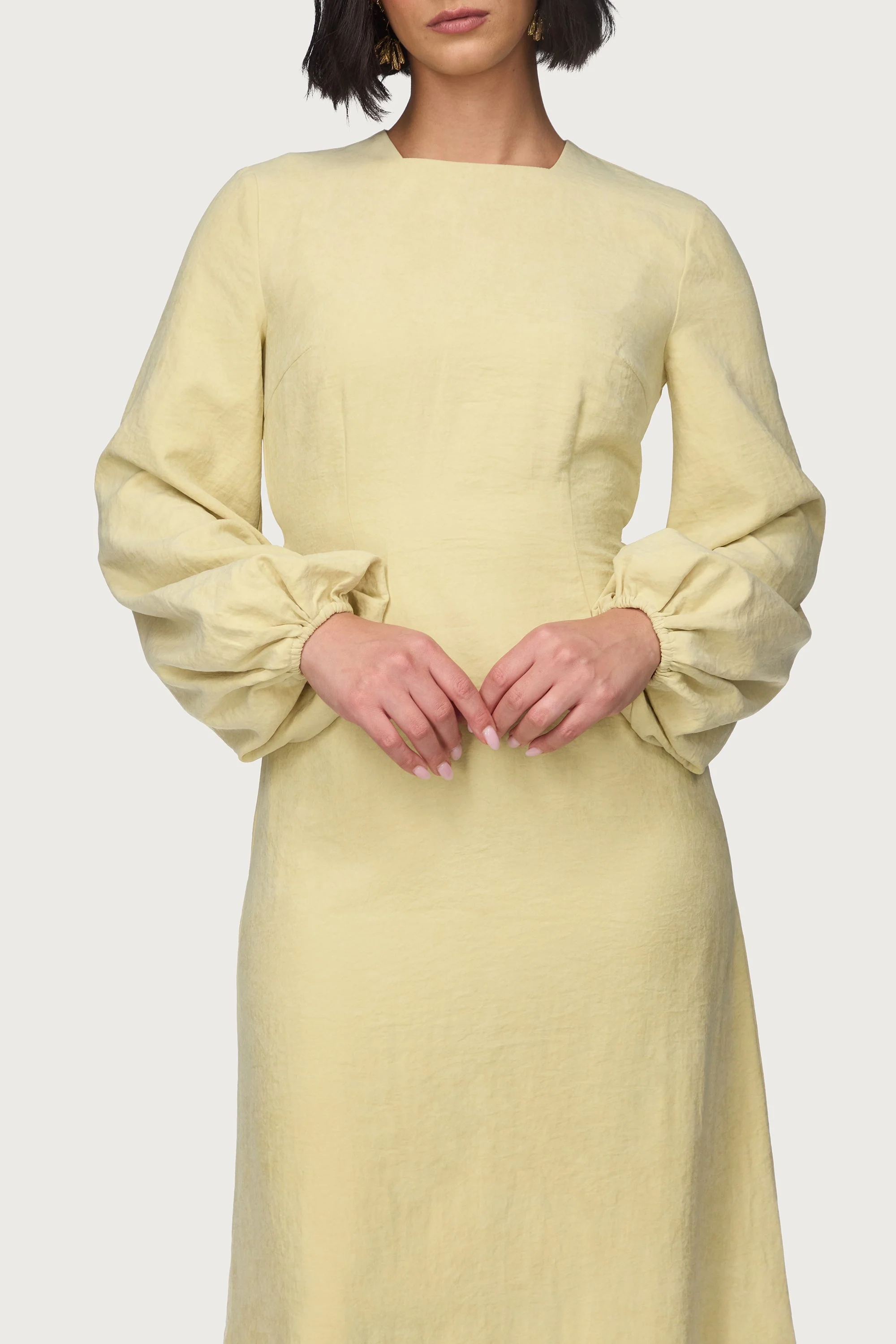 Suede Maxi Dress - Wheat - Image 4