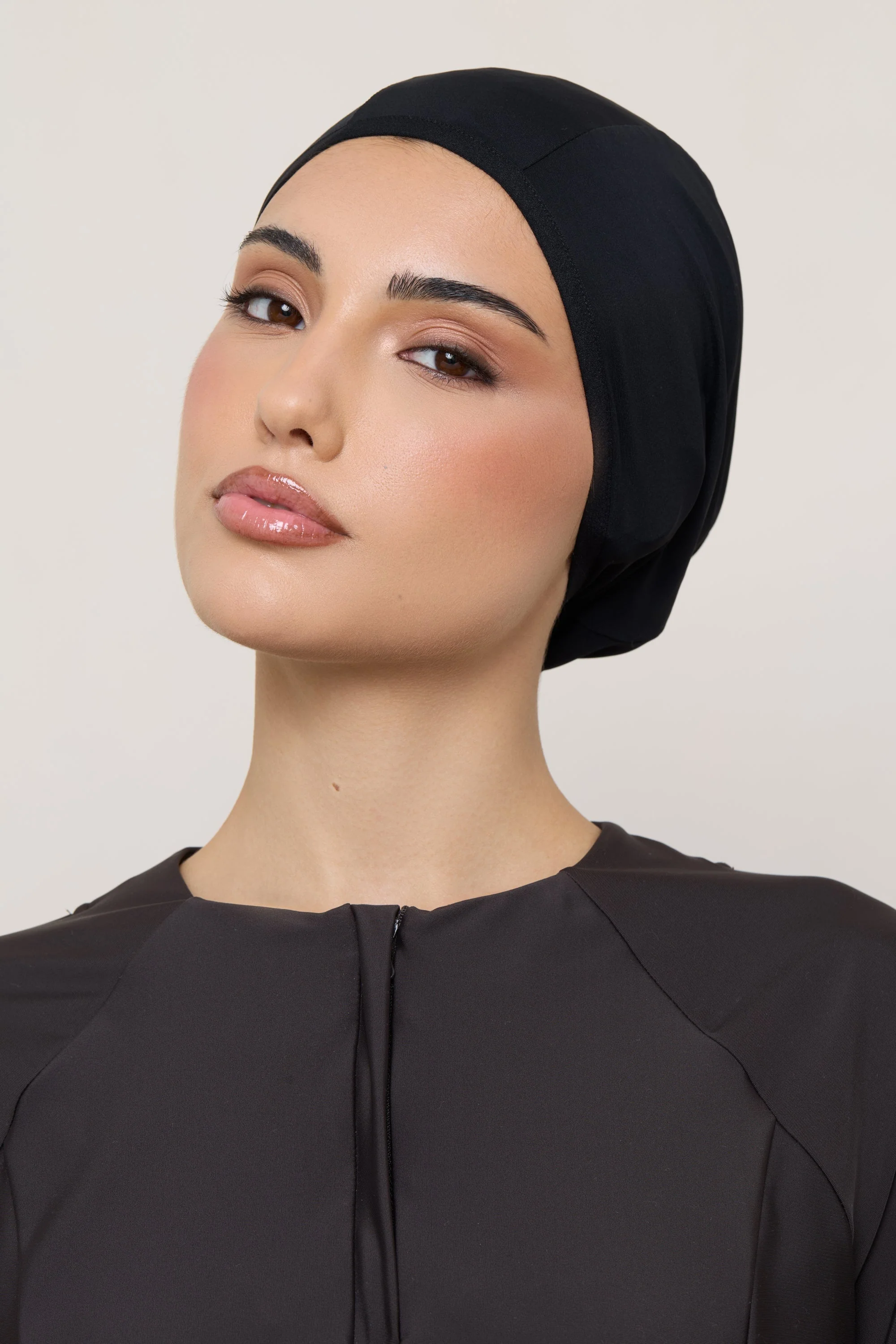 Swim Hijab & Cap Set - Black - Image 12